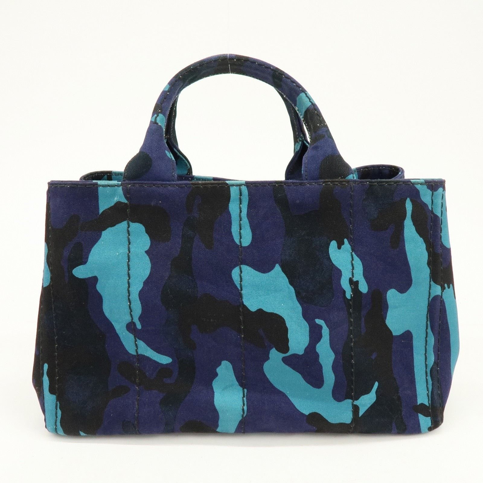 Prada Prada Canapa Tote Canvas Blue Size ONE SIZE - 2 Thumbnail