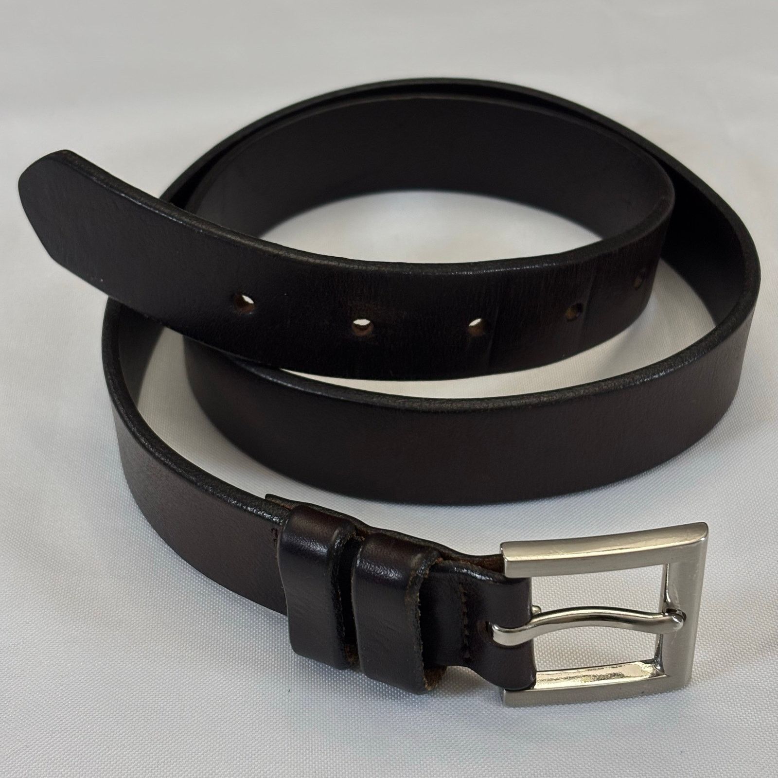 Merona Merona Italian Latigo Leather Belt Black Made in USA Size ONE SIZE - 1 Thumbnail