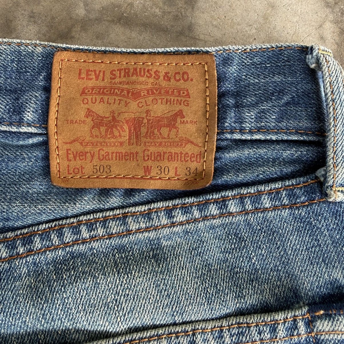 Levi's Vintage Clothing W30x33 Vintage Levi's 503 Faded Rusty Ripped Denim Jean Size US 30 / EU 46 - 13 Thumbnail