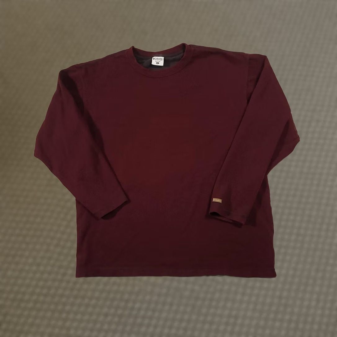 Vintage Columbia Shirt Mens L Burgundy Maroon Long Sleeve 100% Cotton Crewneck Jersey Solid Size US L / EU 52-54 / 3 - 1 Thumbnail