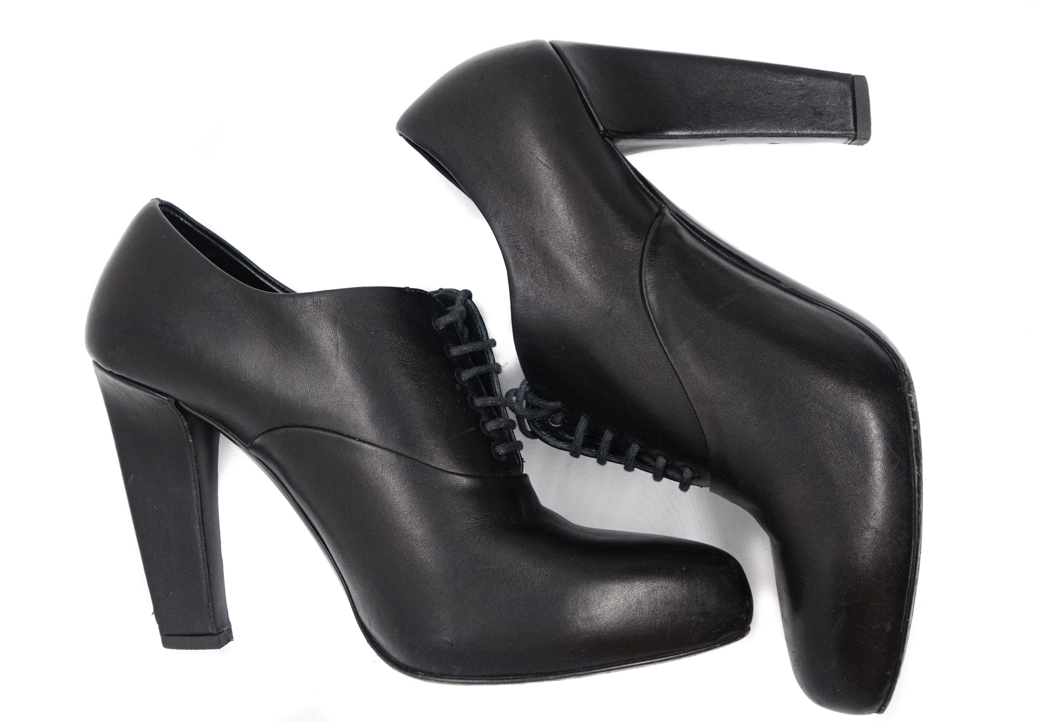 Prada Mainline Leather Ankle Heeled Bootie Size US 8 / IT 38 - 6 Thumbnail