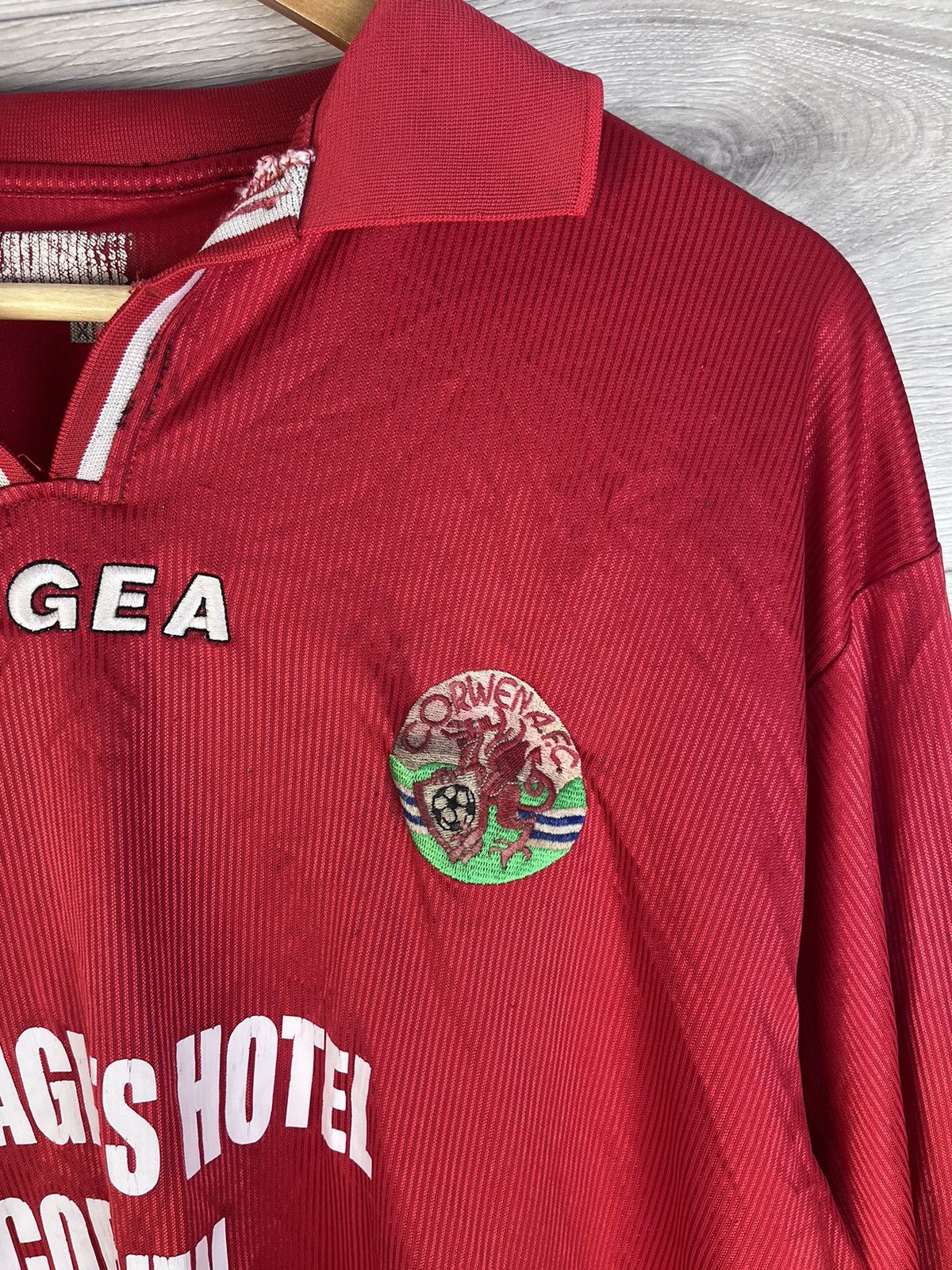 Vintage Vintage mens long sleeve soccer jersey Corwea F.C Jegea Size US XL / EU 56 / 4 - 10 Thumbnail
