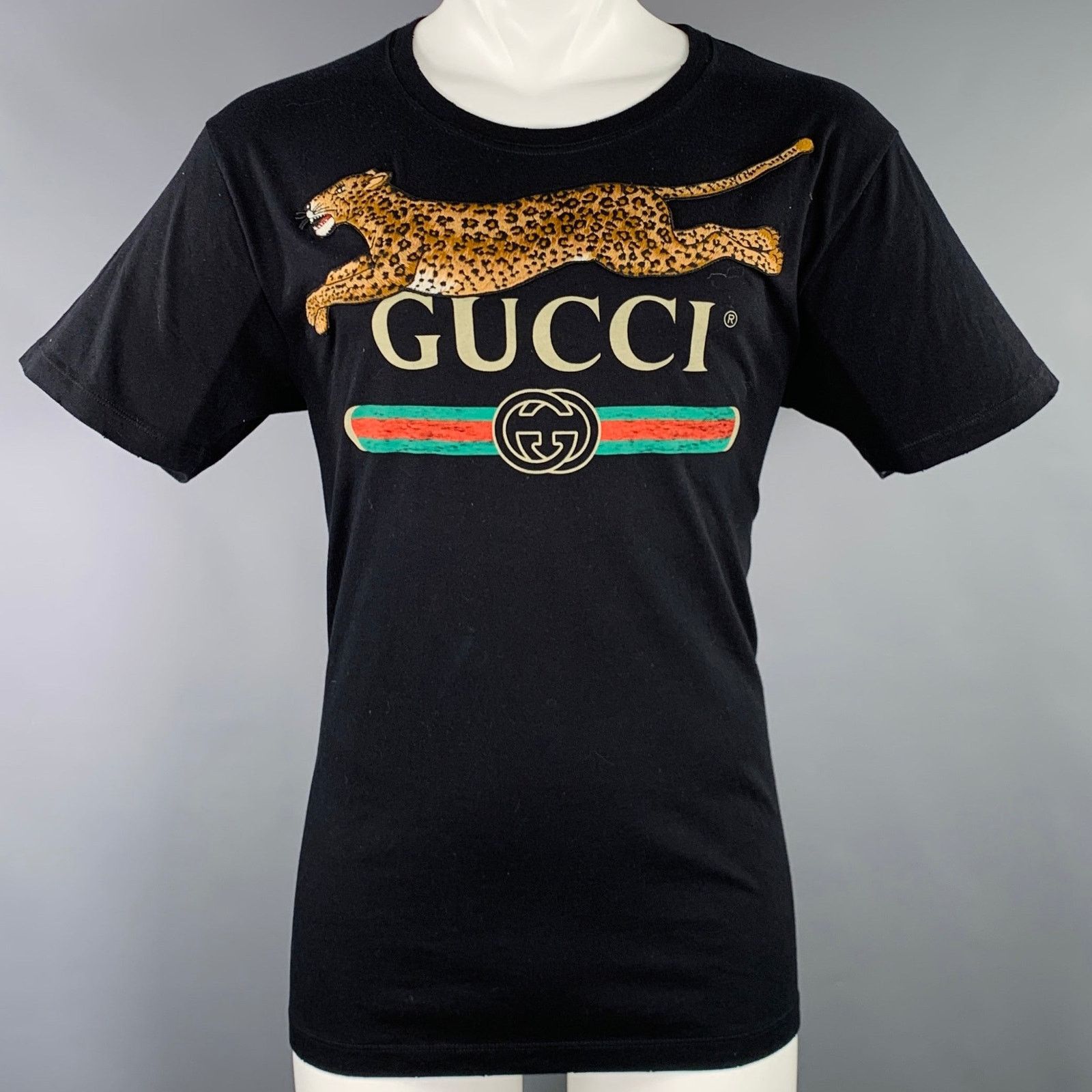 Gucci GUCCI Size S Black Multi Color Logo Short Sleeve T-shirt Size US S / EU 44-46 / 1 - 1 Thumbnail