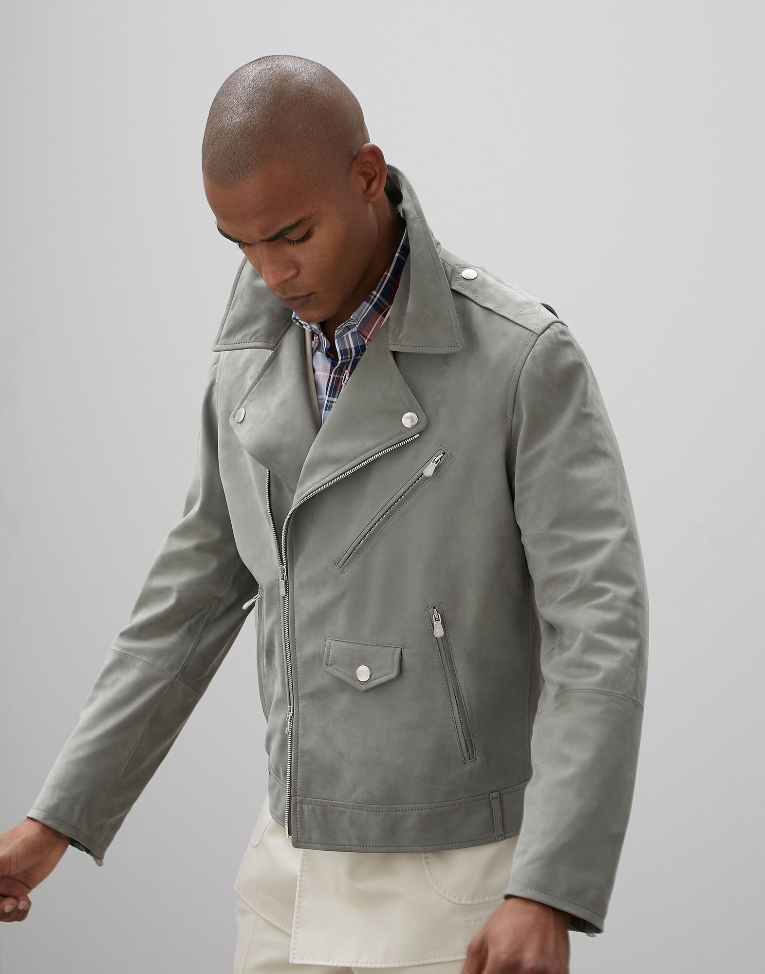 Brunello Cucinelli Fits 48-50, Effortless Cool $8,700 CUCINELLI Sage Biker Size US XS / EU 42 / 0 - 5 Thumbnail
