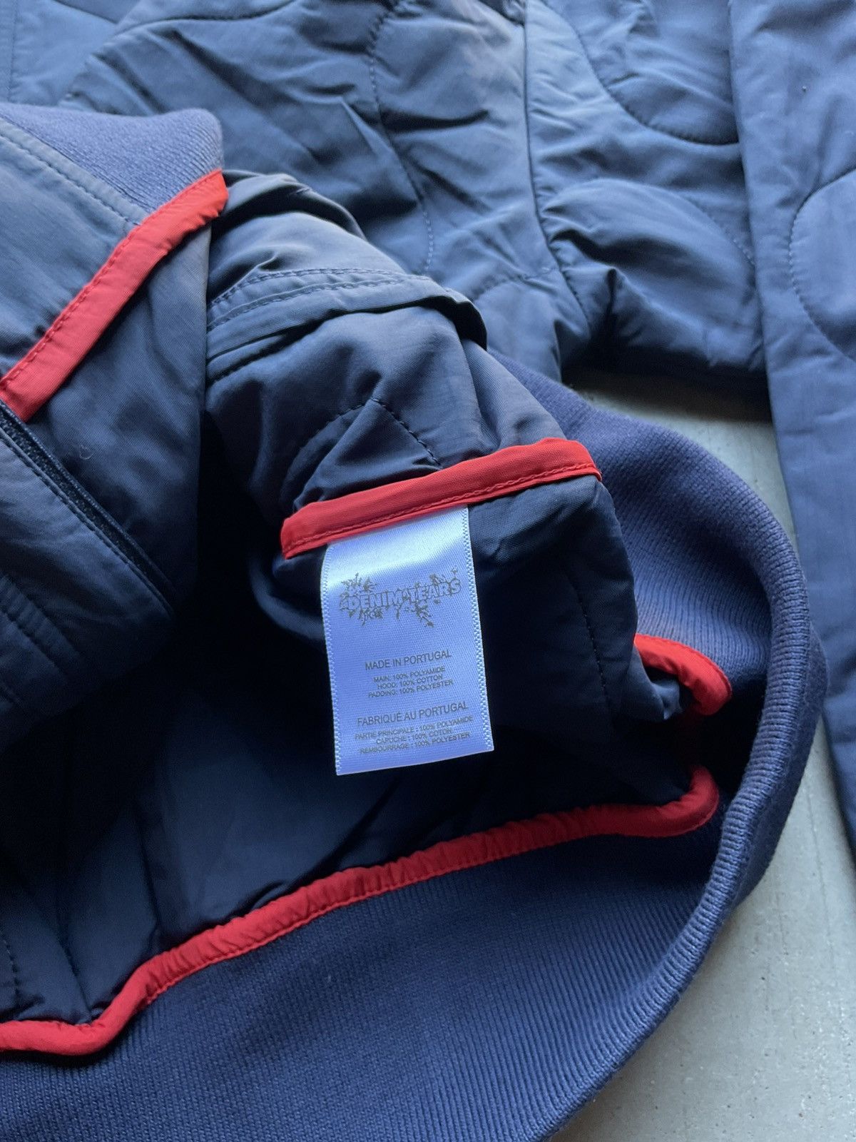 DENIM TEARS Denim Tears Quilted Nylon Hoodie Navy Blue Size US XL / EU 56 / 4 - 10 Thumbnail
