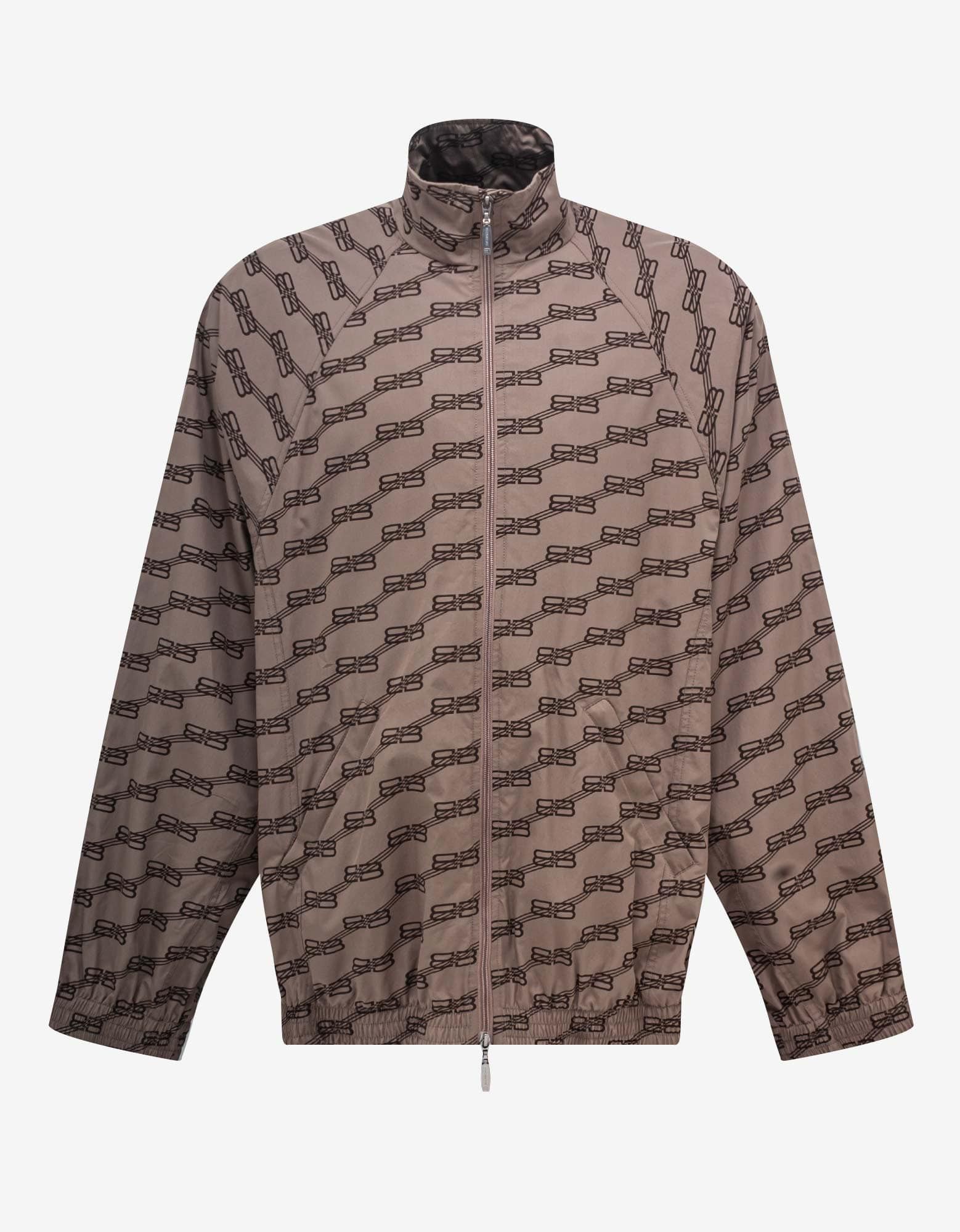 Beige All-Over BB Monogram Tracksuit Jacket Size XXS