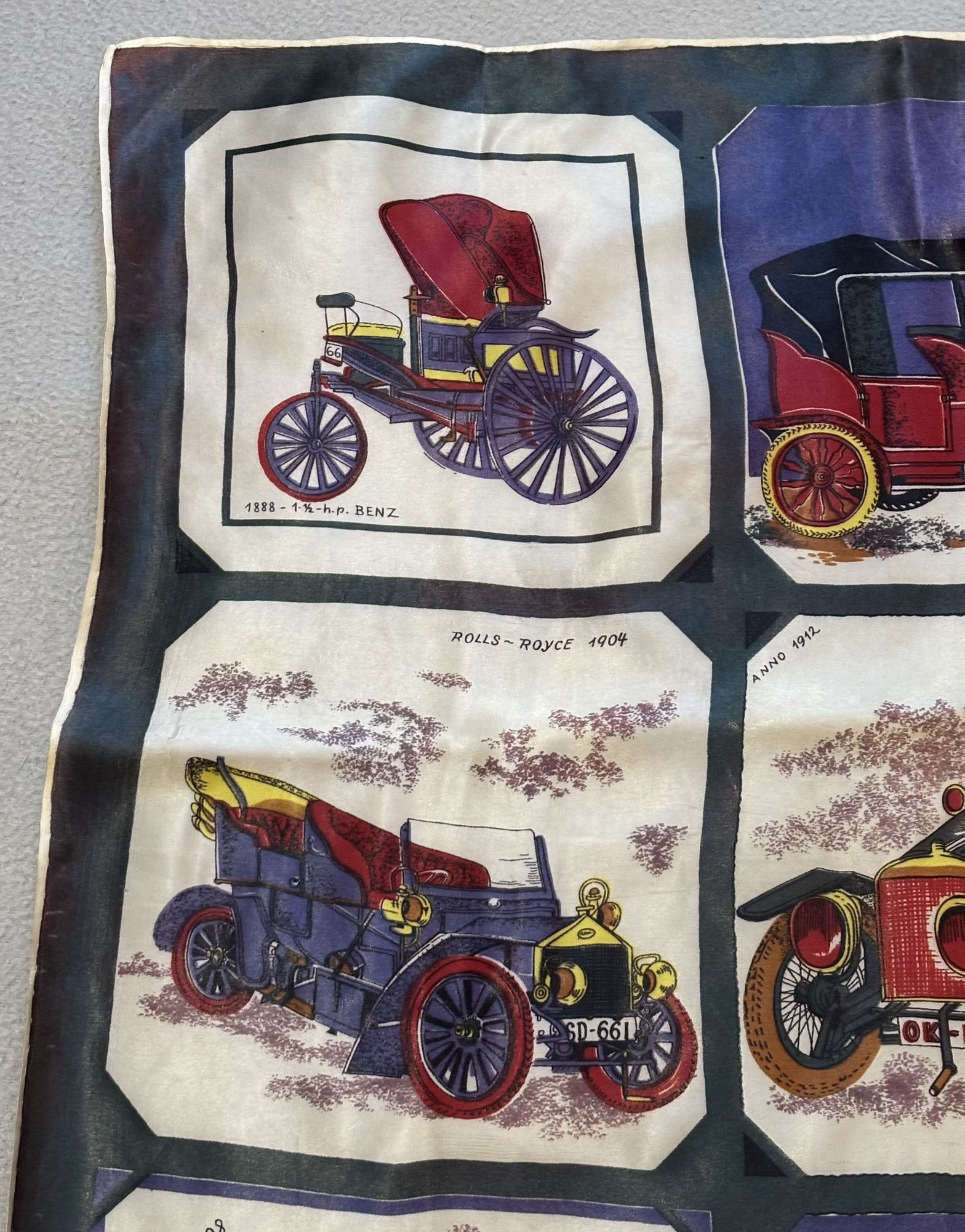 Other Scarf/Scarf Old cars Vintage cars 60s/70s Size ONE SIZE - 2 Thumbnail