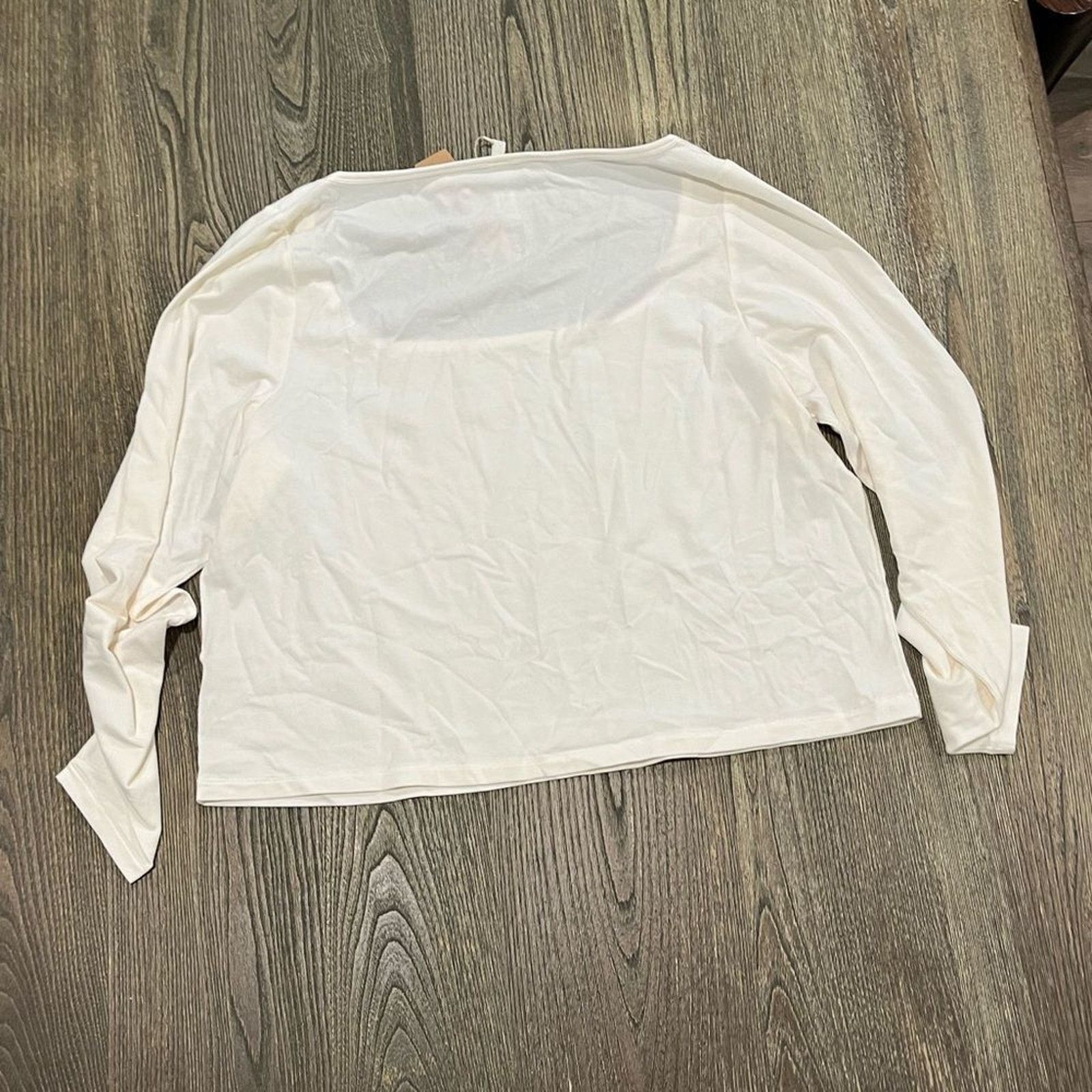 SKIMS NWT Skims Vintage Scoop Long Sleeve T-Shirt Fitted Stretch4X Size 4XL / US 24-26 - 3 Thumbnail