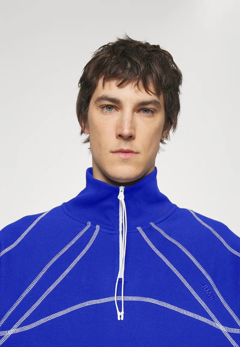 Saul Nash !DS! SS23 Saul Nash Electric Blue Overlock Stitch Sweatshirt Size US M / EU 48-50 / 2 - 5 Thumbnail