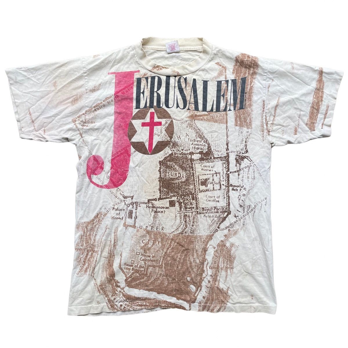 Vintage Vintage Jerusalem All Over Print Shirt Size Large Size US L / EU 52-54 / 3 - 1 Thumbnail