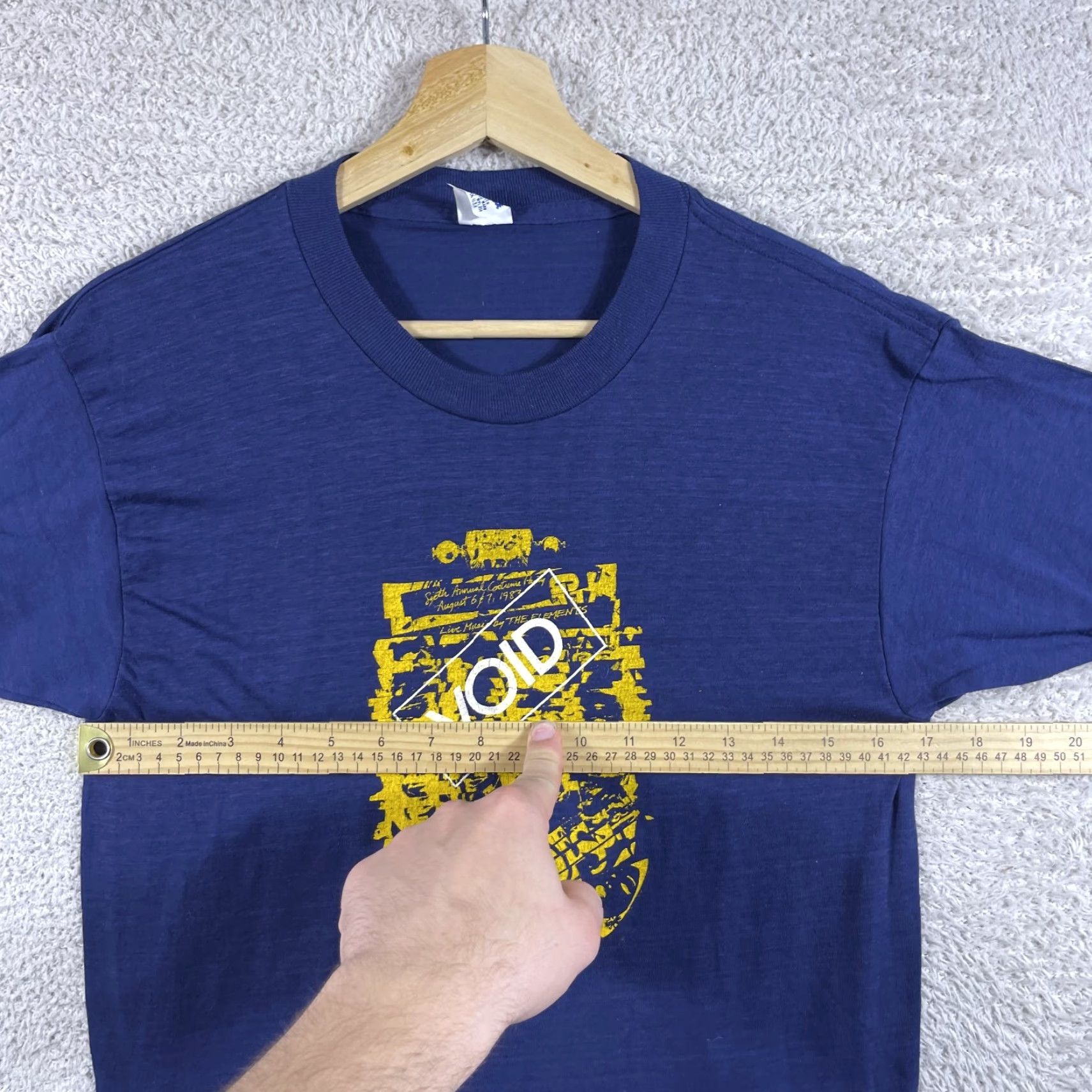 Vintage VINTAGE Healthknit T-Shirt Punk 80s Void Band Adult Large Blue USA Shirt Men Regular Size L Short Sleeve Crew Neck Graphic Print Size US L / EU 52-54 / 3 - 6 Thumbnail