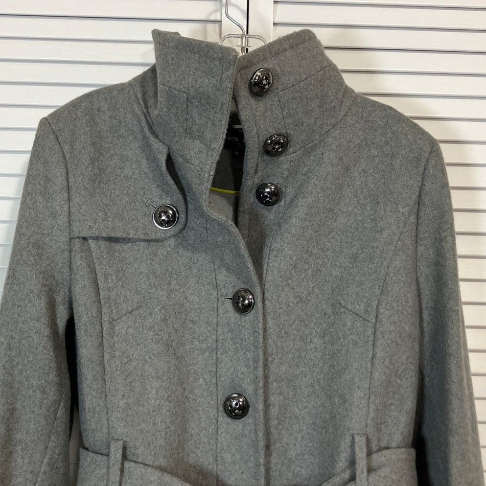 Black Rivet Black Rivet Gray Wool Mid Length Peacoat Trench Coat XL Size XL / US 12-14 / IT 48-50 - 6 Thumbnail