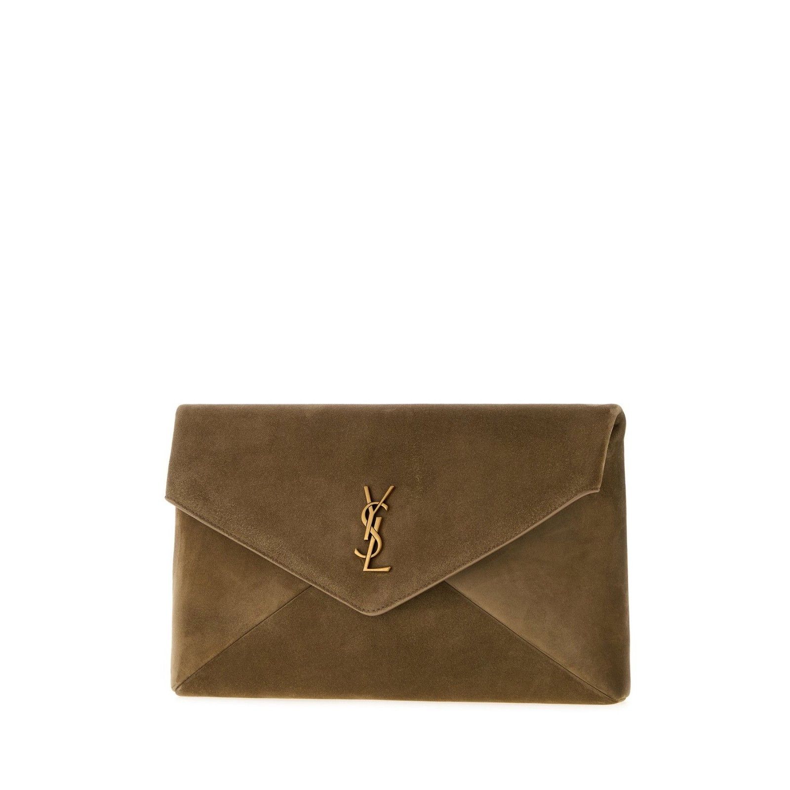Saint Laurent Paris SAINT LAURENT $1400 Cassandre Large Light Cumin Pouch New & Size ONE SIZE - 2 Thumbnail