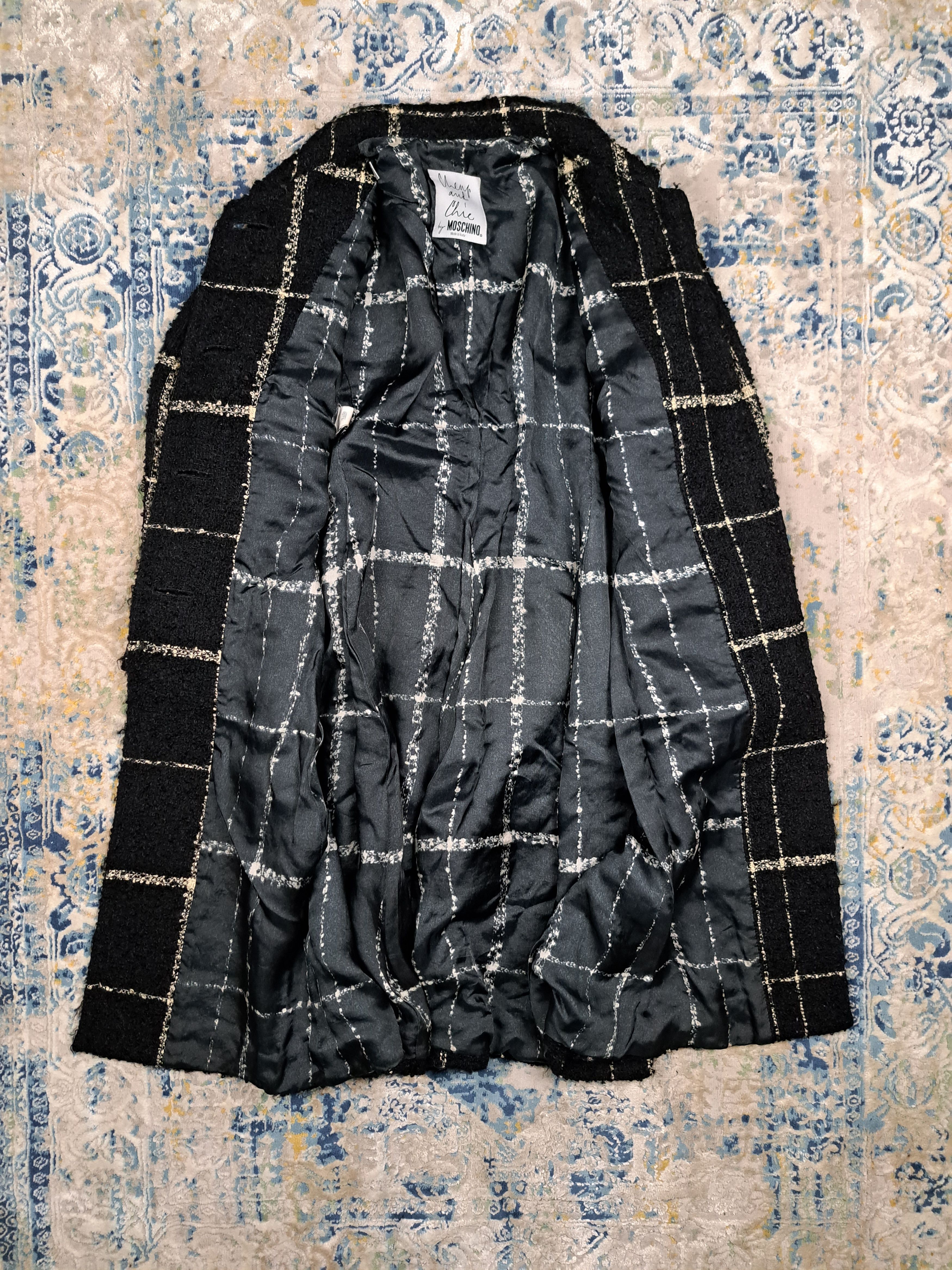 Moschino Moschino Archive Mohair Checked Coat Avant Garde Luxury Size M / US 6-8 / IT 42-44 - 5 Thumbnail
