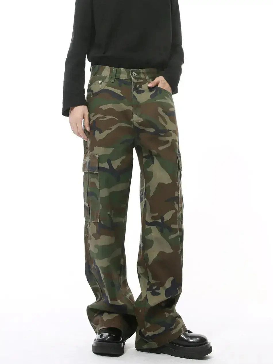 Japanese Brand Retro loose camouflage hip-hop pocket jeans Size US 32 / EU 48 - 1 Thumbnail