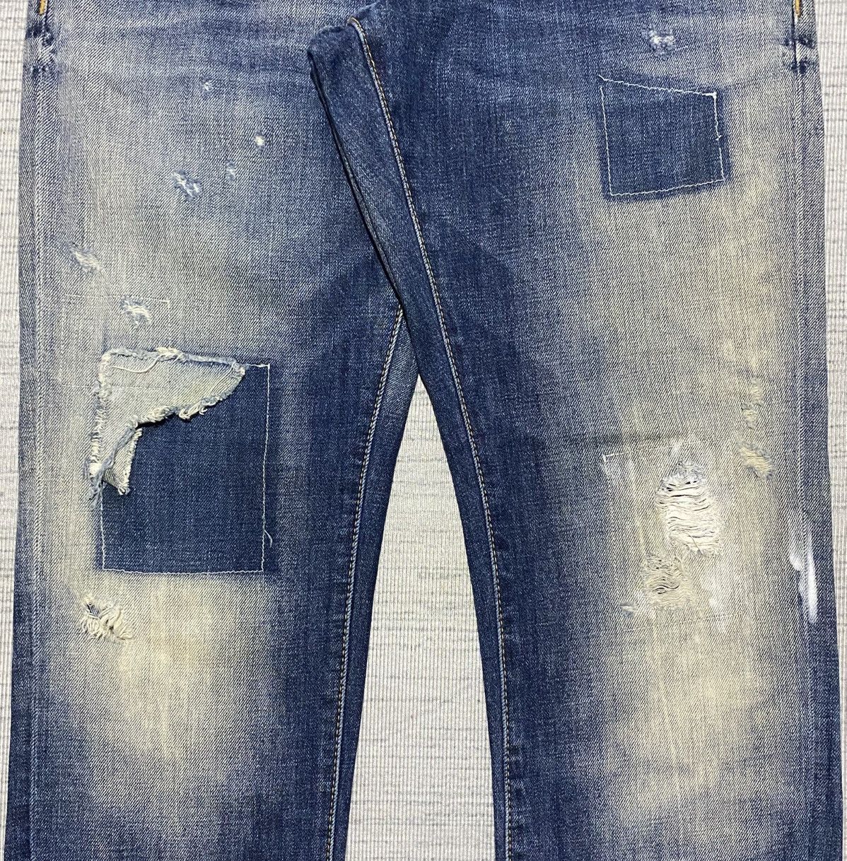 Dsquared2 Dsquared2 Dean, Dan & Co. Distressed Patchwork Straight Denim Size US 34 / EU 50 - 4 Thumbnail