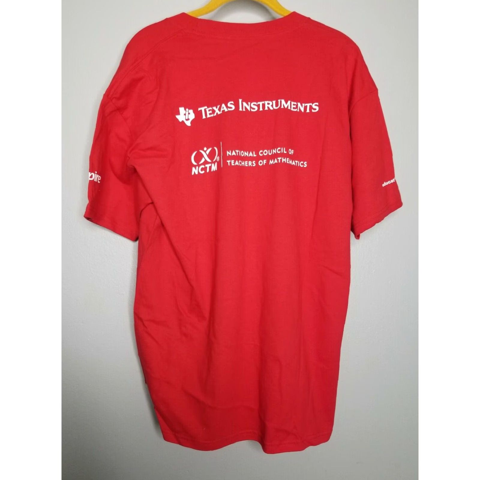 Port & Company Texas Instruments Mens L Nat’l Council of Teachers of Mathematics T Shirt Red Size US L / EU 52-54 / 3 - 3 Thumbnail