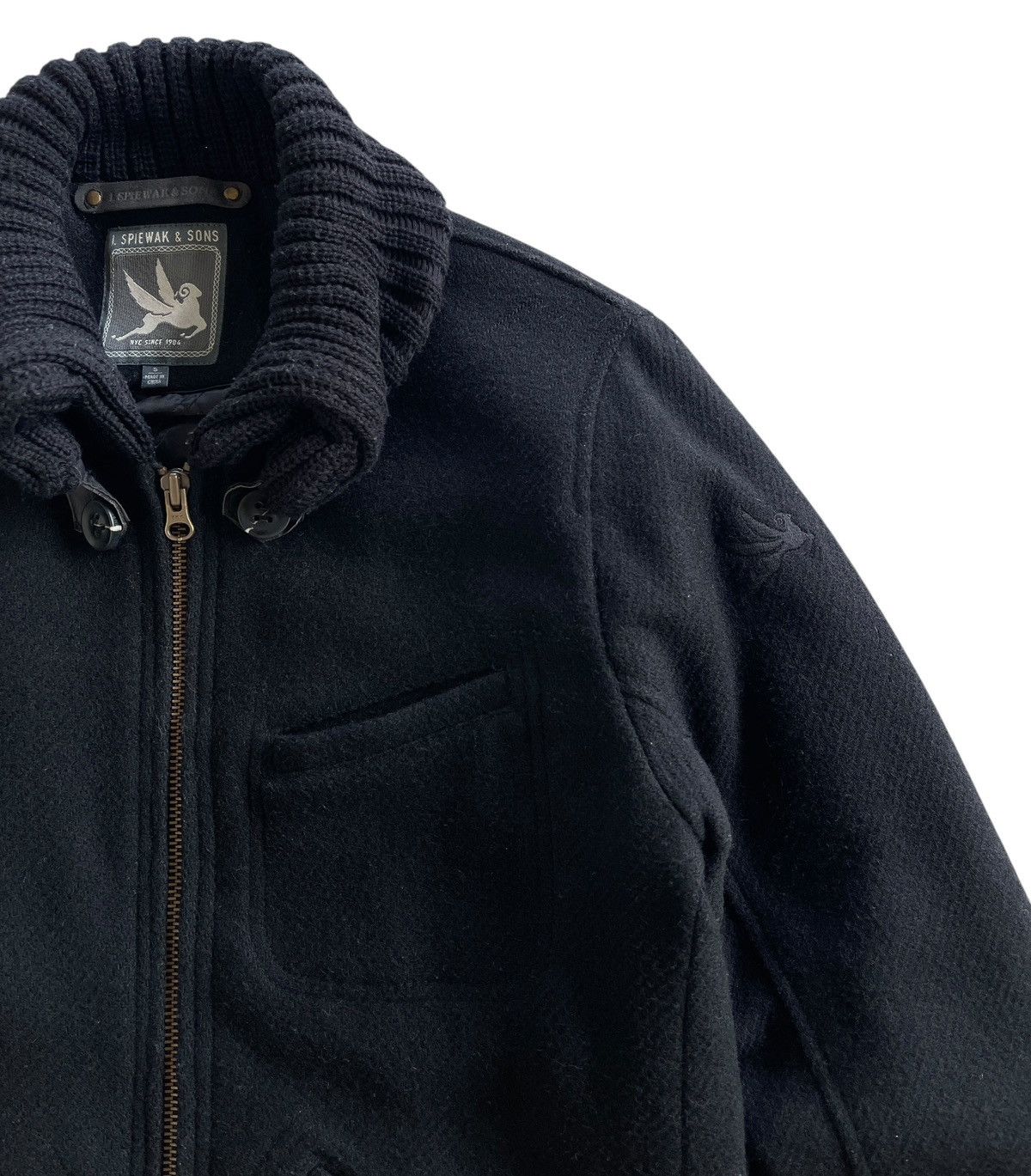 I. Spiewak And Sons Quilted Lined Wool Melton Aviator Thinsulate Jacket Size US S / EU 44-46 / 1 - 6 Thumbnail