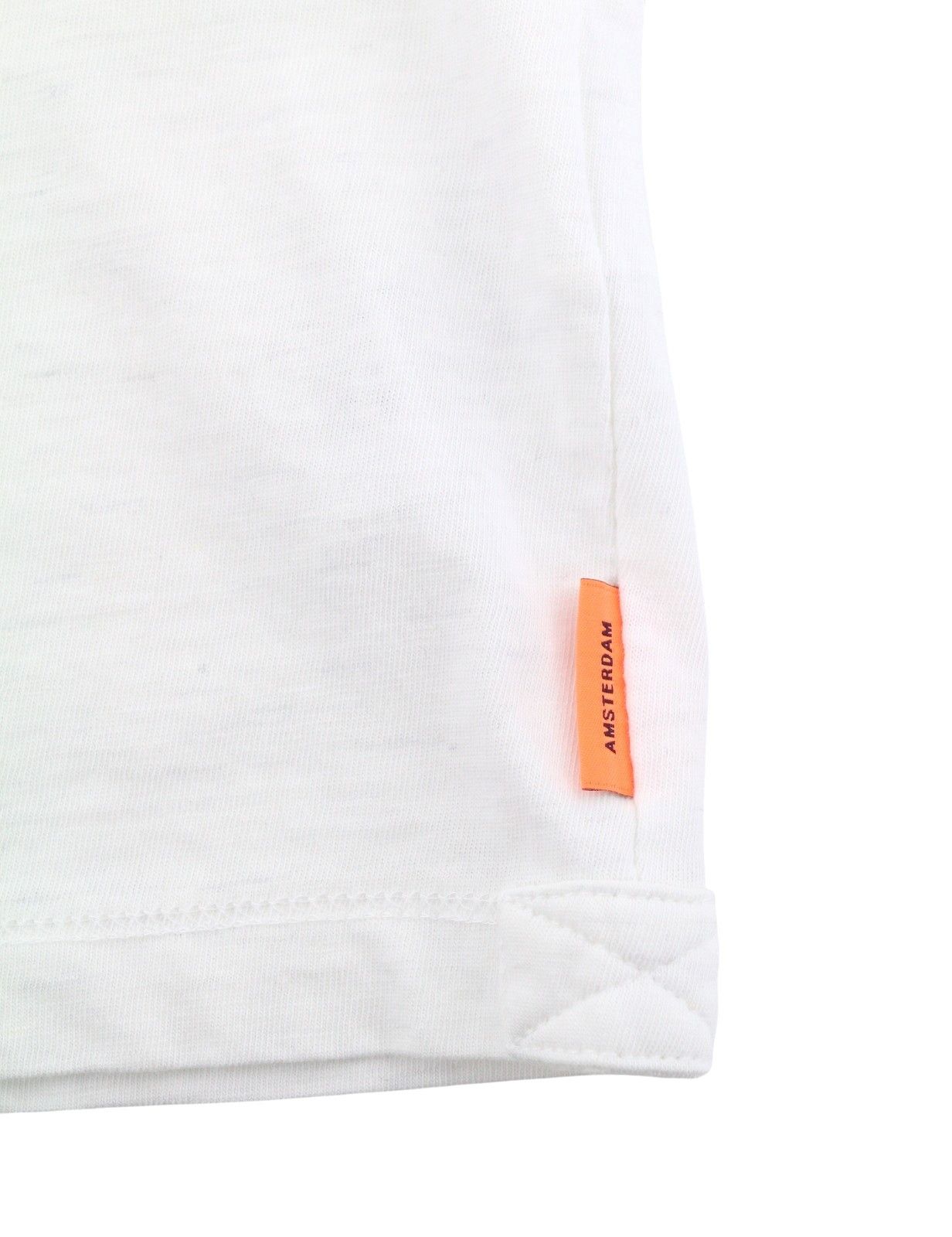Scotch & Soda M White Linen Blend Crew Neck Tricot Short Sleeve 91043 Size US M / EU 48-50 / 2 - 6 Thumbnail