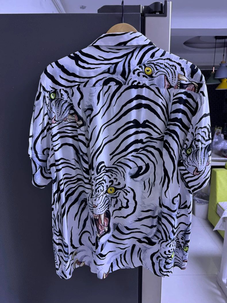 Wacko Maria Wacko Maria White Tiger Hawaiian shirt Size US M / EU 48-50 / 2 - 2 Thumbnail