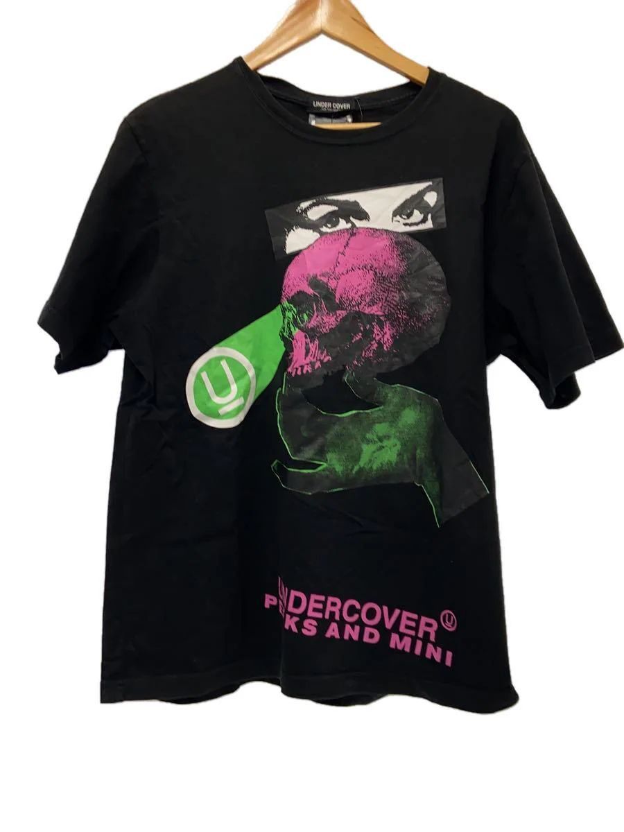 image of Perks And Mini x Undercover Collab Skull Logo Tee in Black, Men's (Size Large)