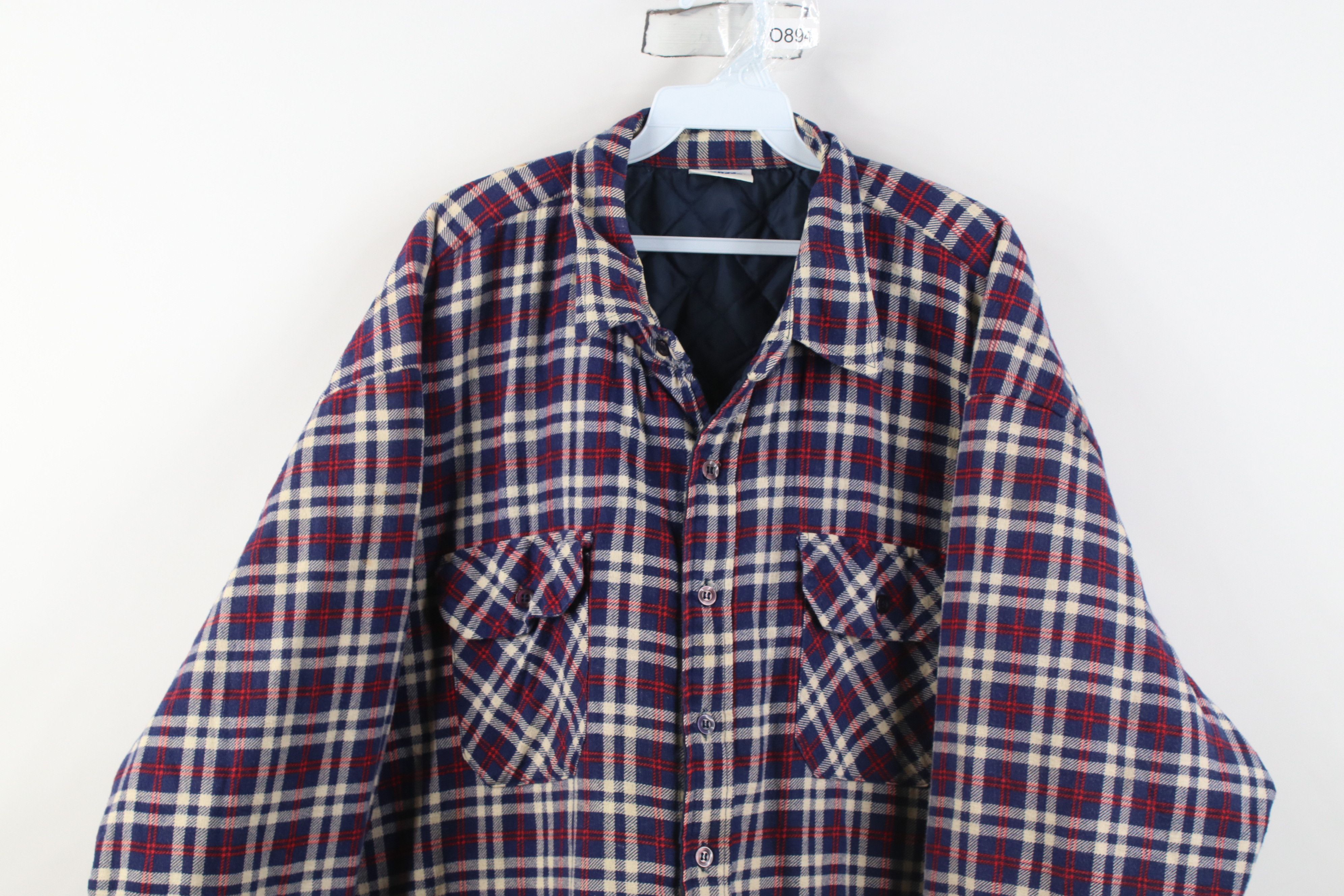 Vintage Vintage 90s Streetwear Button Shirt Jacket Jac Shirt Plaid Size US XXL / EU 58 / 5 - 2 Thumbnail