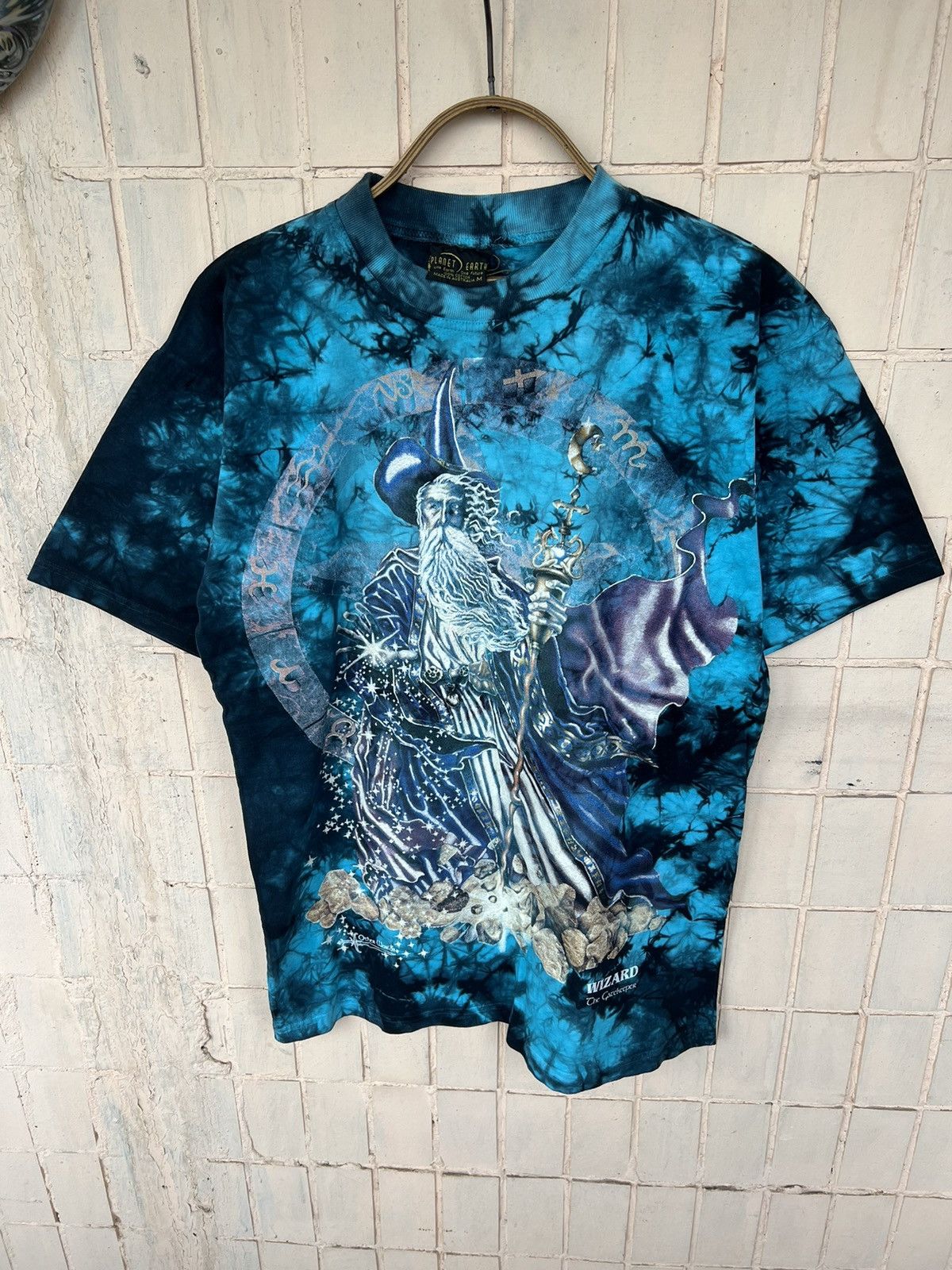 Band Tees Vintage Wizard T Shirt AOP Front Back 3D Graphic 90s Size US L / EU 52-54 / 3 - 8 Thumbnail