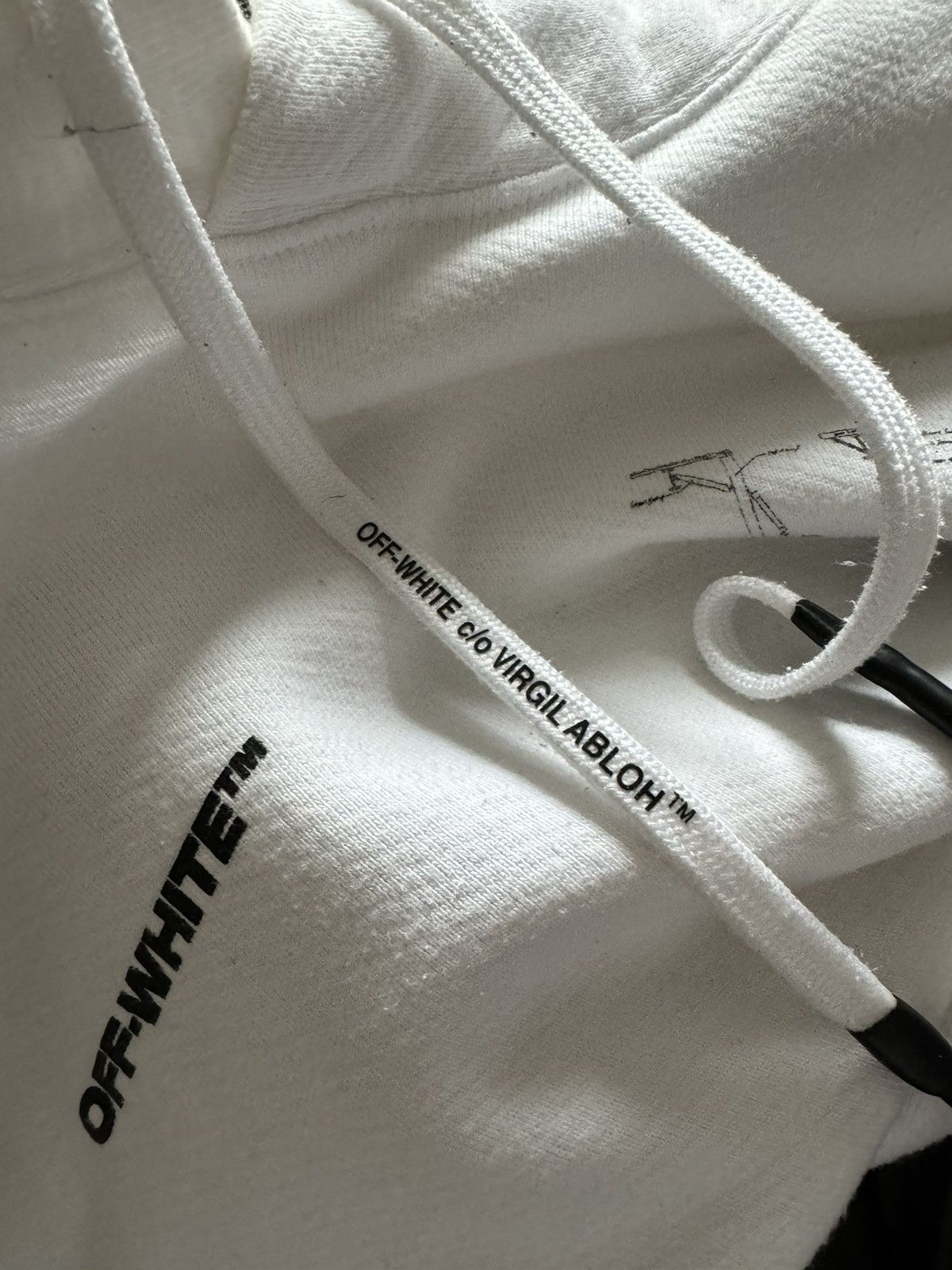 Off White OFF WHITE hoodie STUDY real tape measurements in photos Grailed