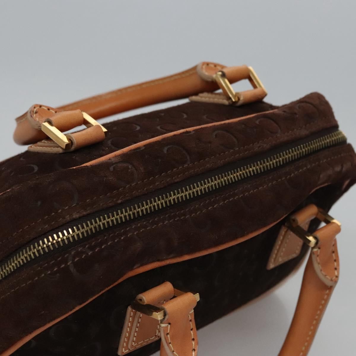 Celine CELINE C Macadam Canvas Hand Bag Brown Gold Size ONE SIZE - 6 Thumbnail