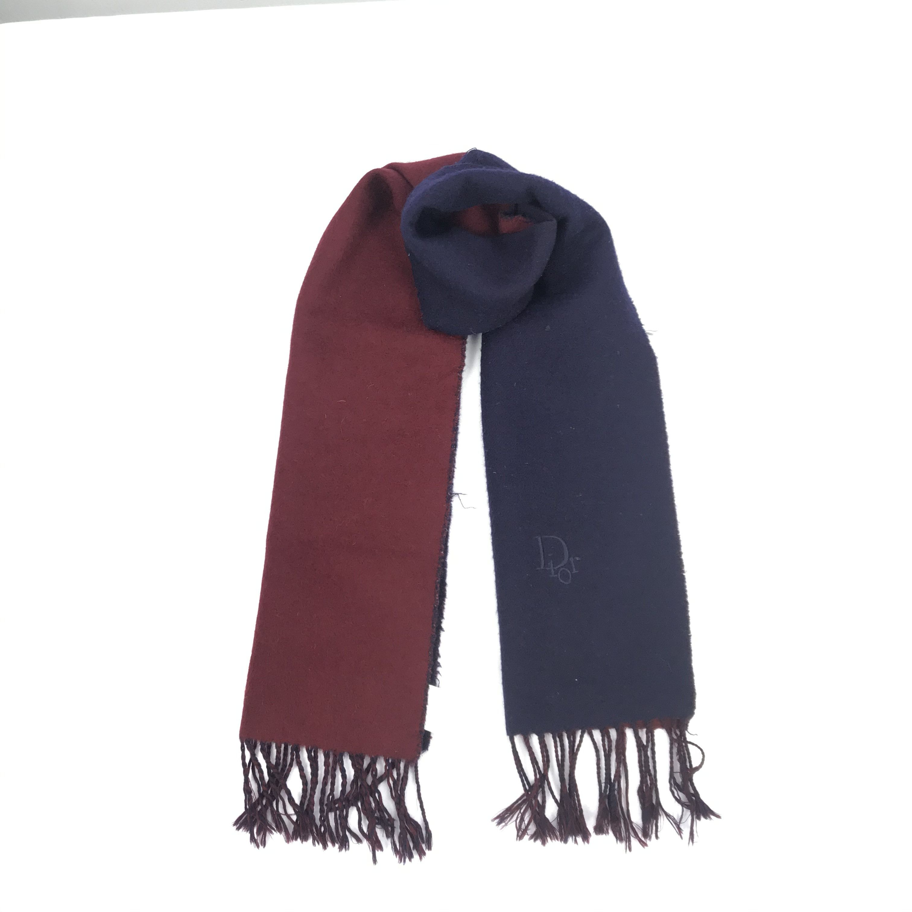 Japanese Brand Vintage Christian Dior Scarf Fringe Muffler Wool Scarves . Size ONE SIZE - 1 Thumbnail