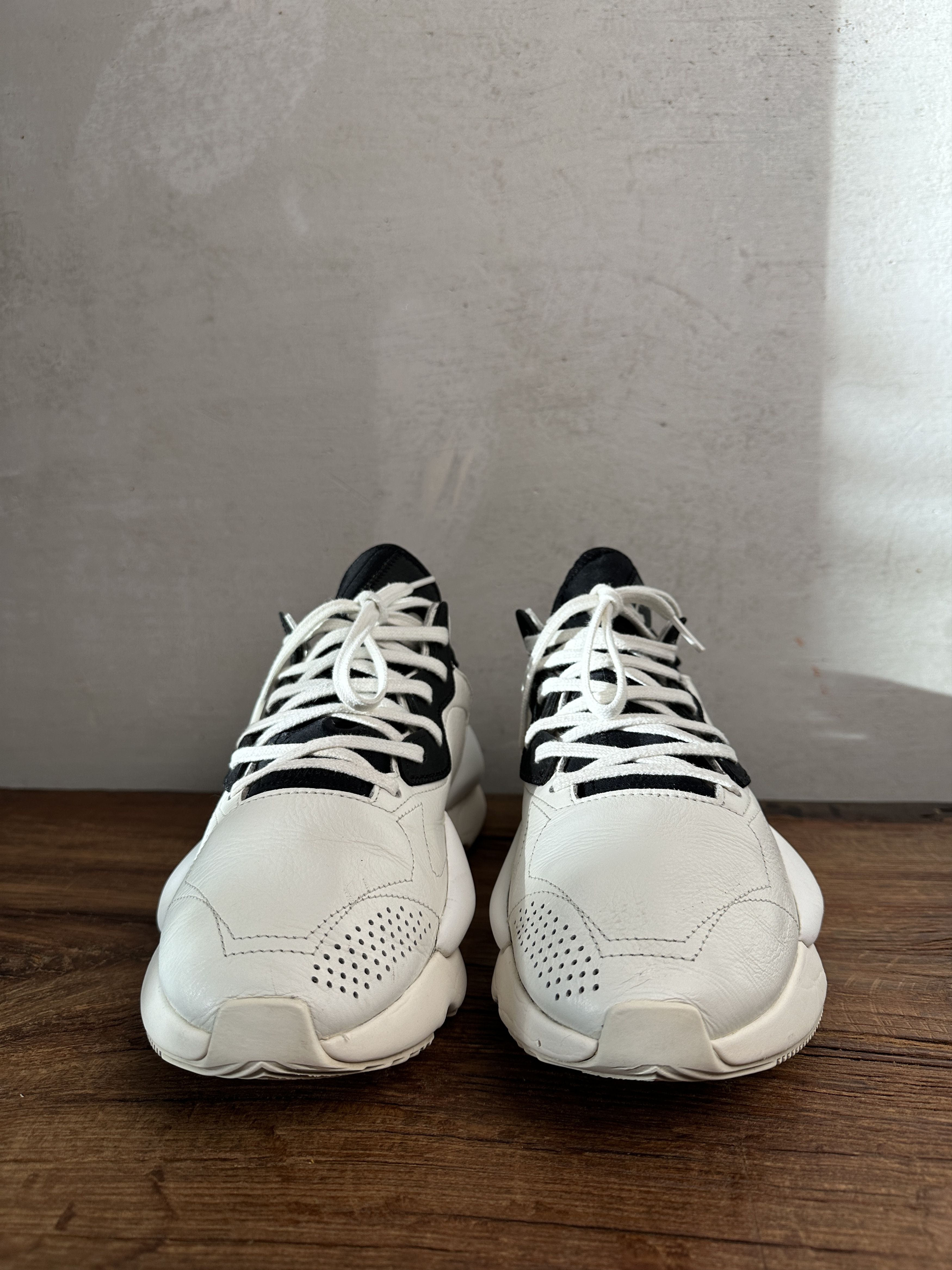 Adidas Y-3 Kaiwa Leather White Black Size US 10.5 / EU 43-44 - 4 Thumbnail