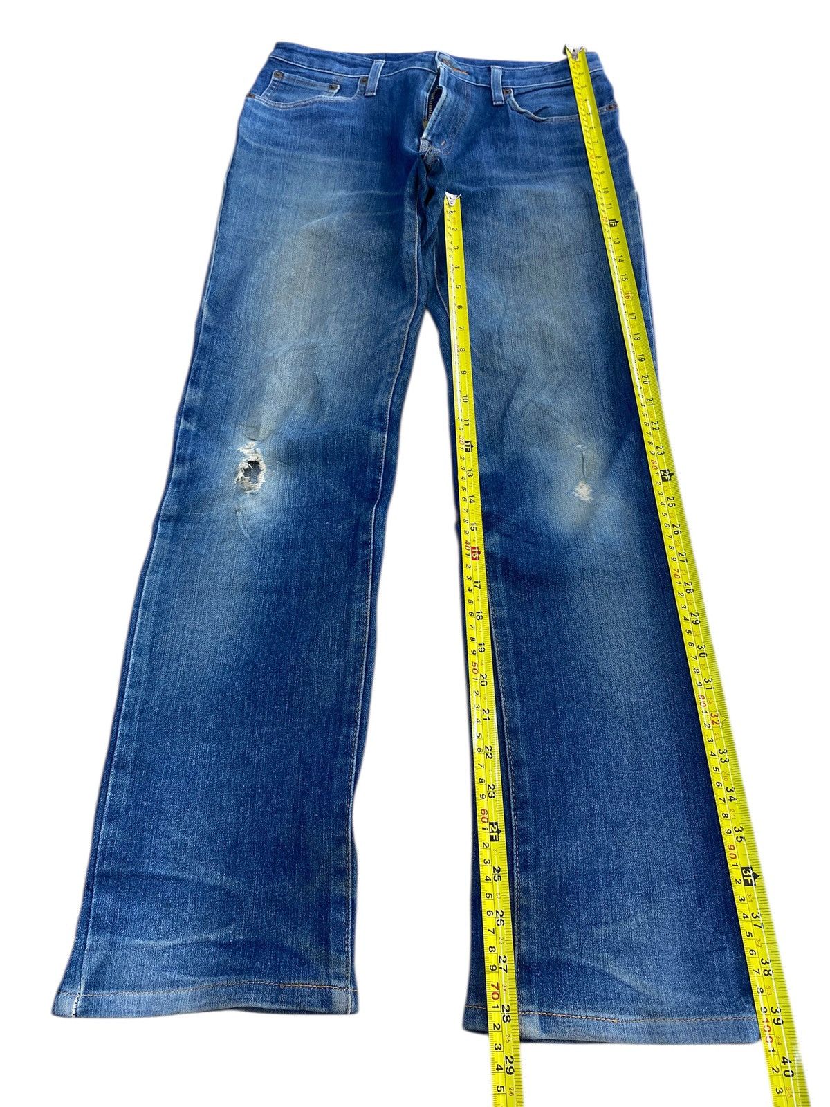 Edwin Edwin Faded Wash Ripped Style Light Jeans Size US 30 / EU 46 - 7 Thumbnail