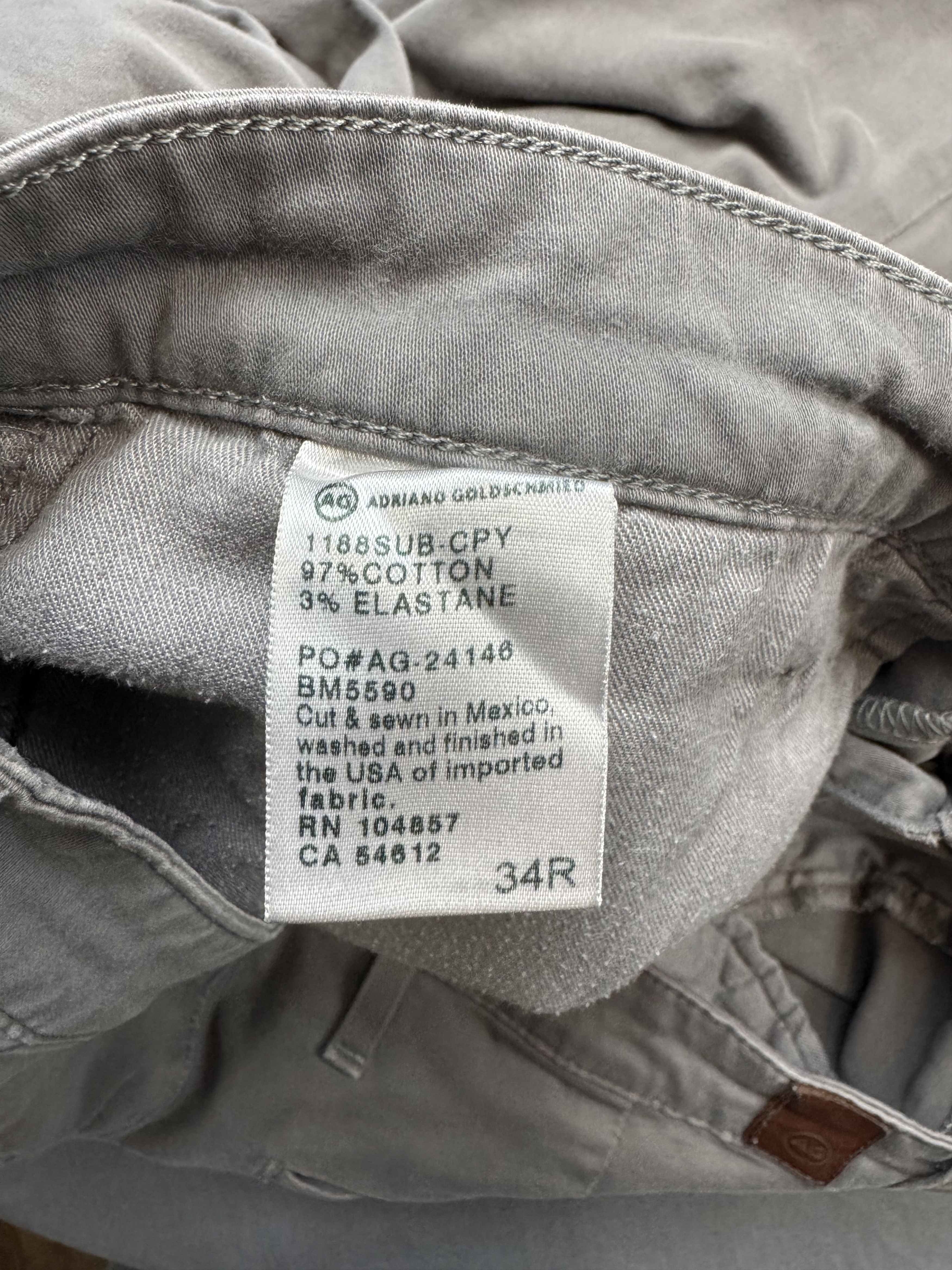 AG Adriano Goldschmied AG Adriano Goldschmied The Lux Khaki Tailored Pants 34x28 Size US 34 / EU 50 - 8 Thumbnail