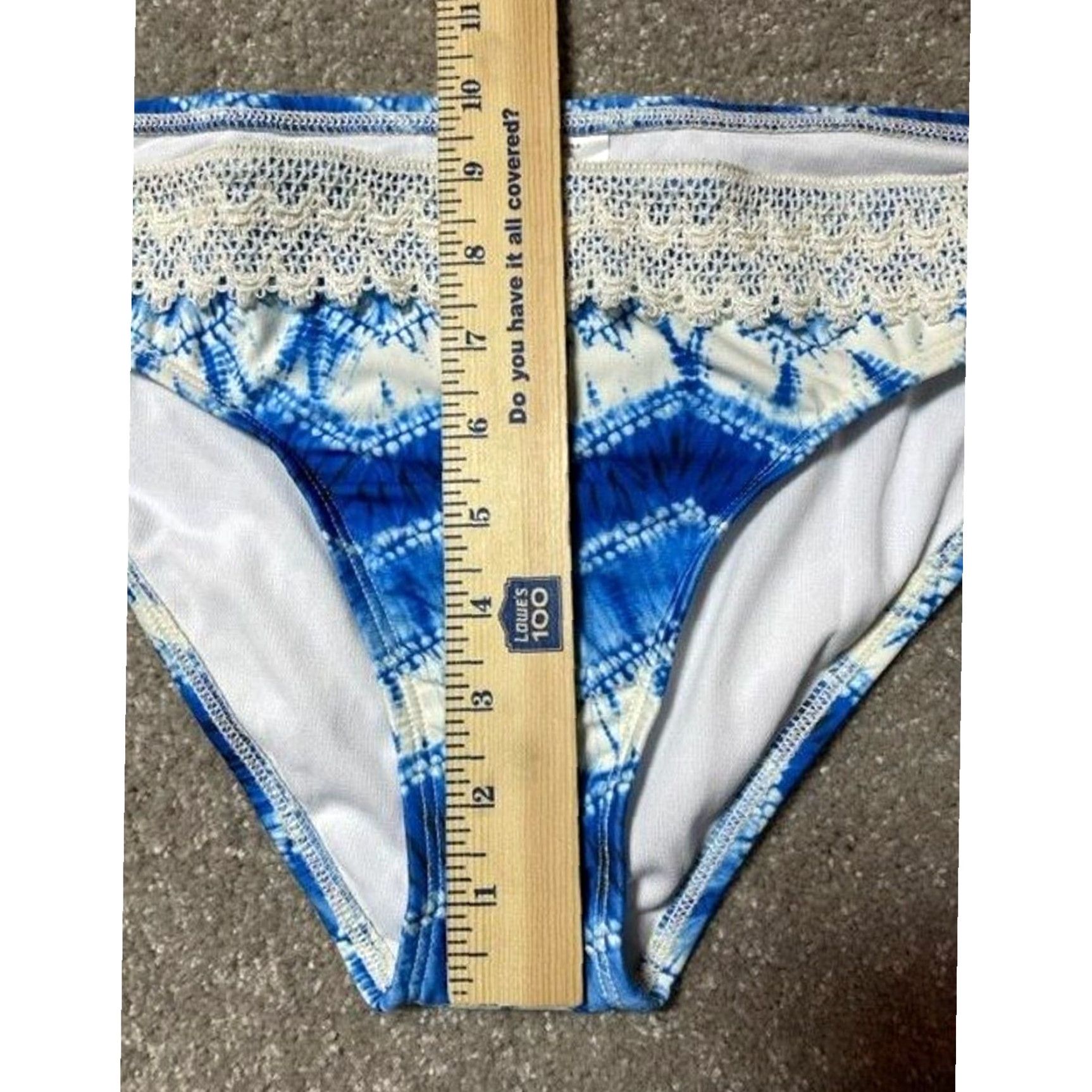 Swims Eco Swim Bikini Bottom Sz 12 Beach Festival Boho Coastal Lace Hippie Retro 70s Blue Tie Dye Women Bikini Bottom Mens no? Size 34" / US 12 / IT 48 - 5 Thumbnail