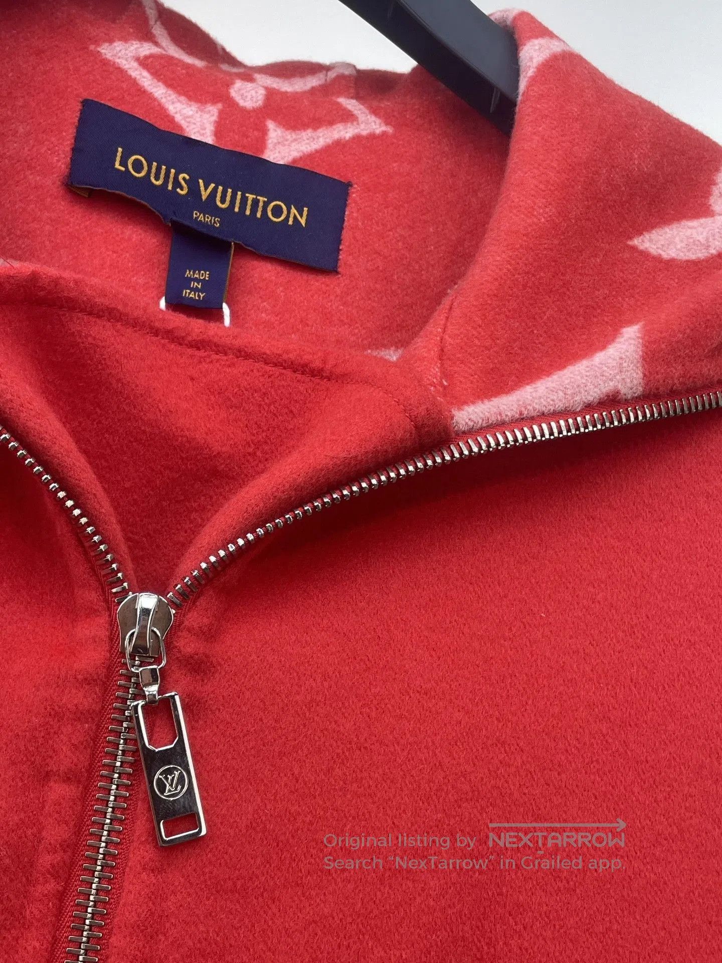 Louis Vuitton LV Red Half-Zip Wool Long Coat. Size US S / EU 44-46 / 1 - 3 Thumbnail