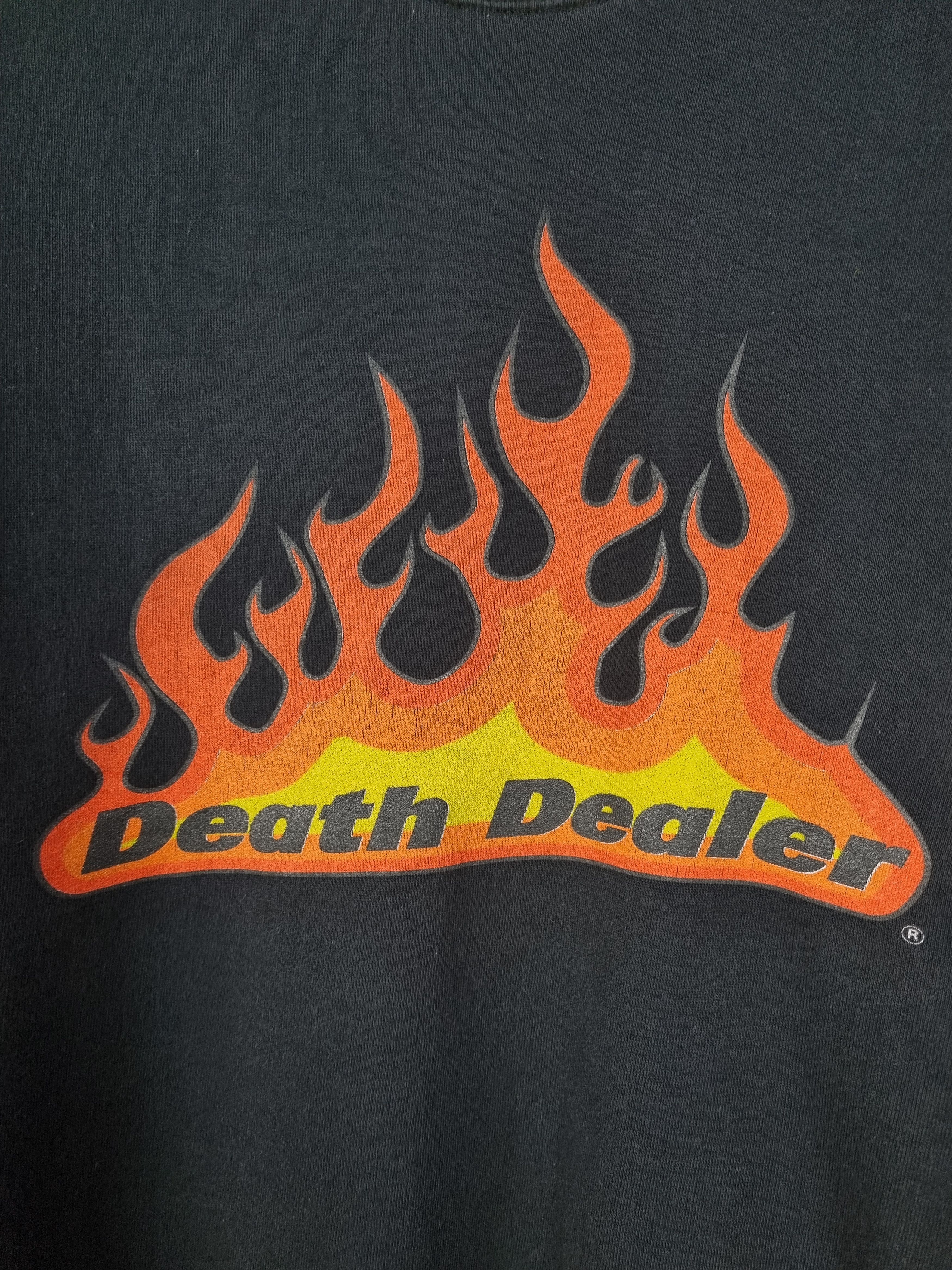 Vintage Death Dealer Flames Fire Sweatshirt Thrasher style