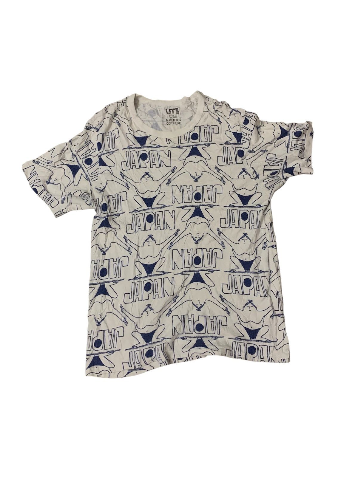 Uniqlo Uniqlo X Nippon Omiyage Sumo Monogram Printed Tee Size US M / EU 48-50 / 2 - 1 Thumbnail