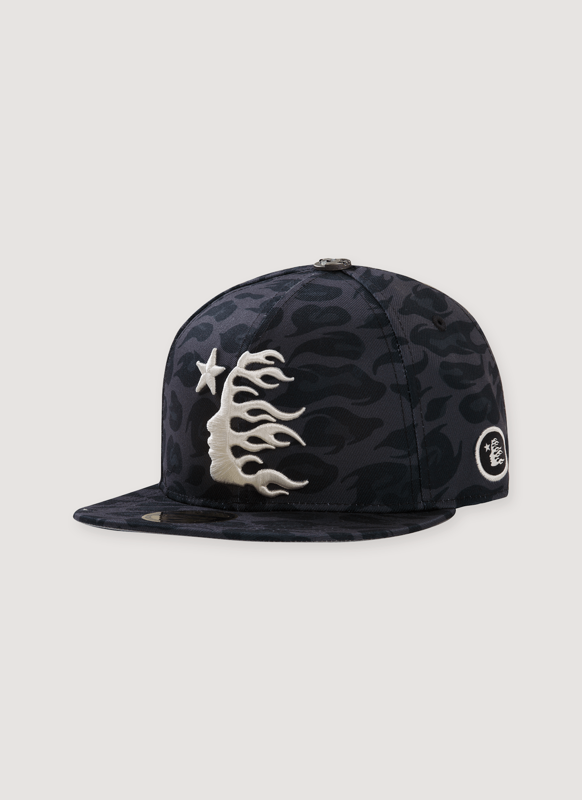 HELLSTAR Logo Fitted Hat Cheetah Grey Black Size ONE SIZE - 1 Thumbnail