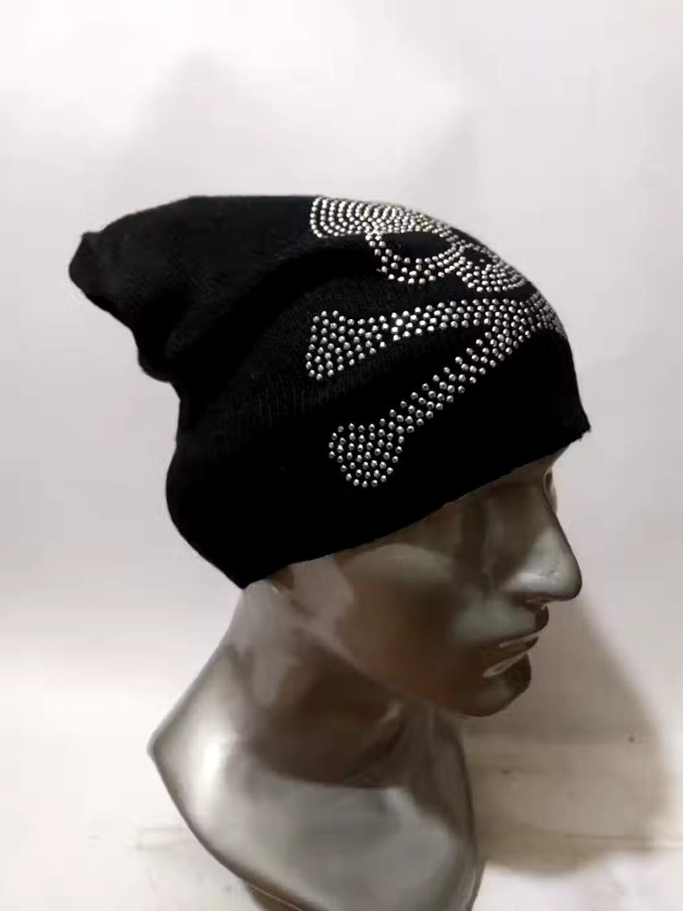 Japanese Brand S Ozawa & Co Skull Skeleton Punk Bondage Design Beanie hats Size ONE SIZE - 3 Thumbnail