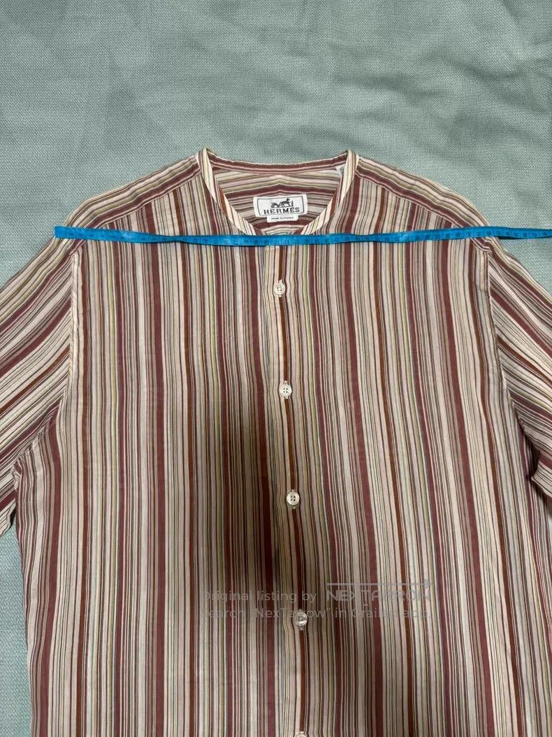 Hermes Hermes Silk shirt, Henry collar, 20% silk + 80% cotton Size US XXS / EU 40 - 4 Thumbnail