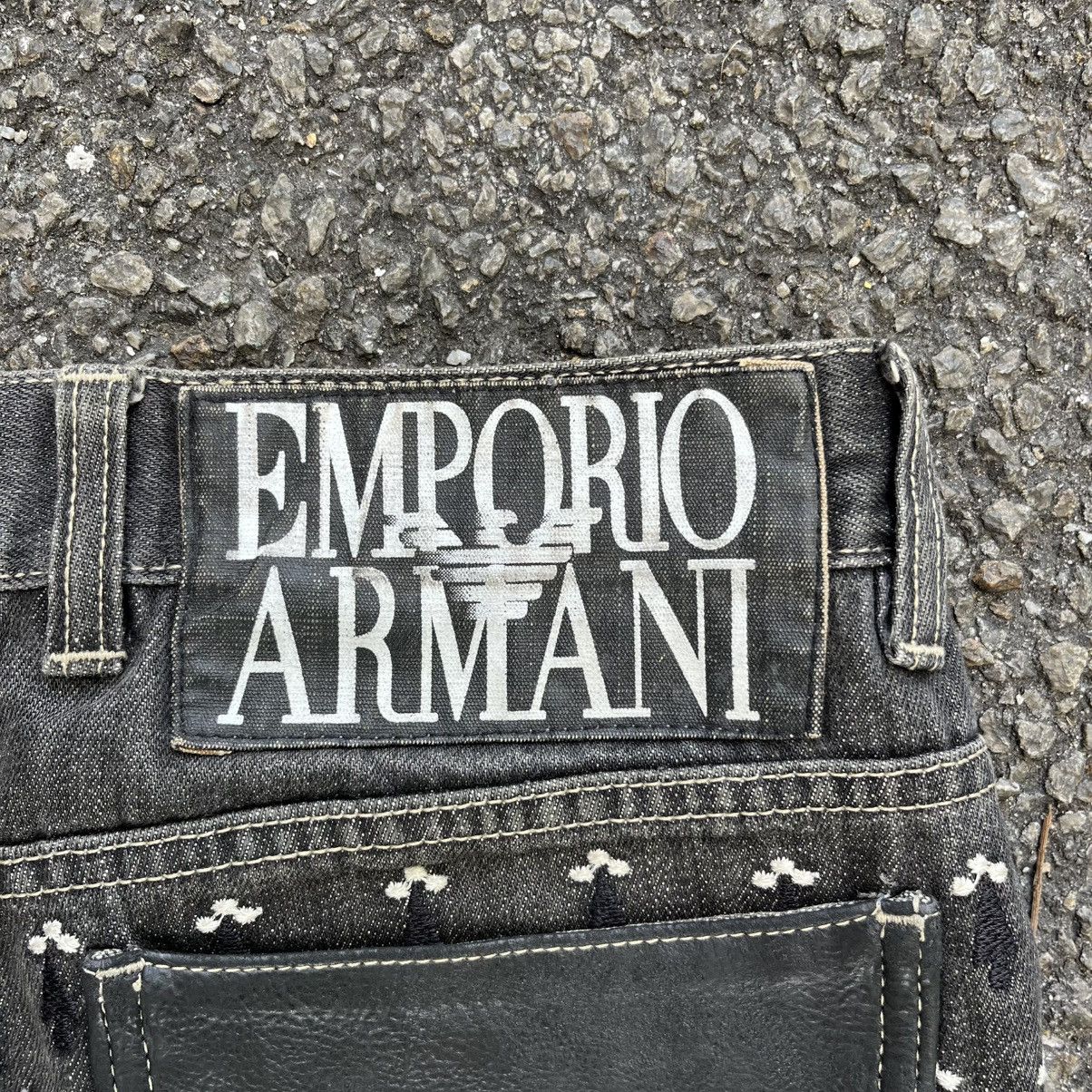 Hysteric Glamour Flared Armani Jeans Big Face Leather Pocket Bootcut Pants Size US 30 / EU 46 - 16 Thumbnail