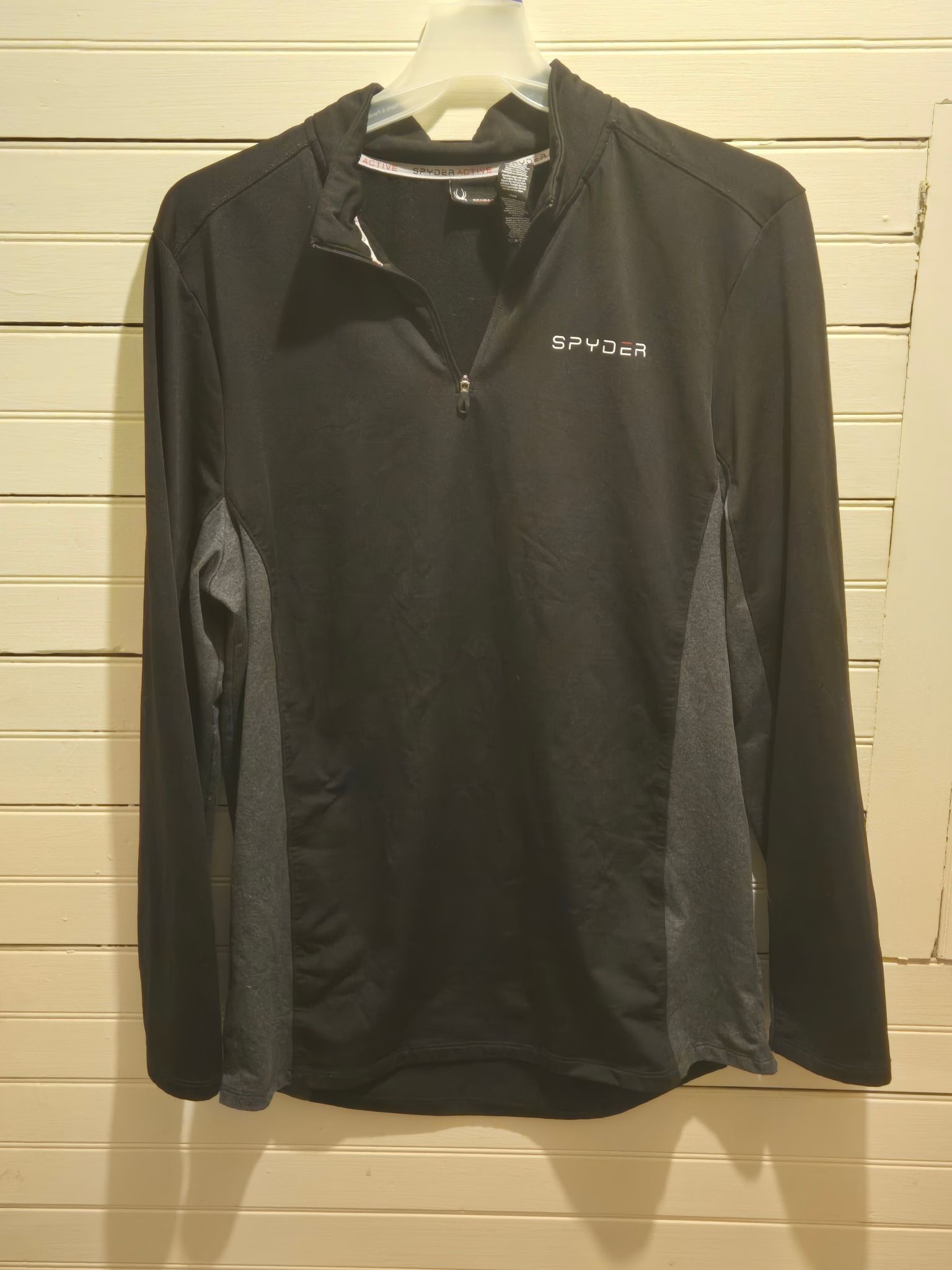 Spyder Spyder Pullover Mens XXL Black Gray Quarter Zip Active Size US XXL / EU 58 / 5 - 1 Thumbnail
