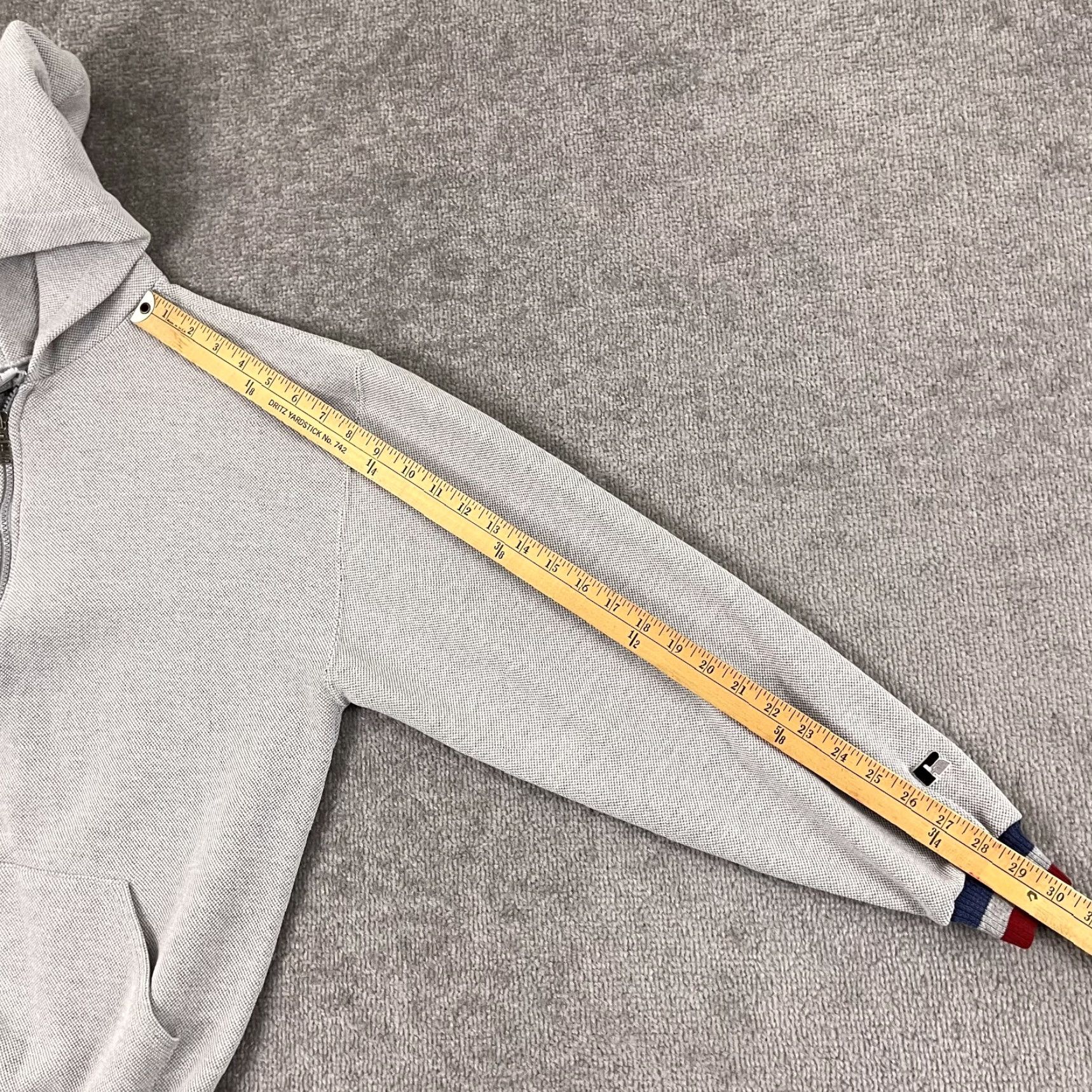 Russell Athletic VINTAGE Russell Athletic Hoodie Sweatshirt Mens L/XL Gray Half Zip Retro Training Y2K Size US L / EU 52-54 / 3 - 6 Thumbnail