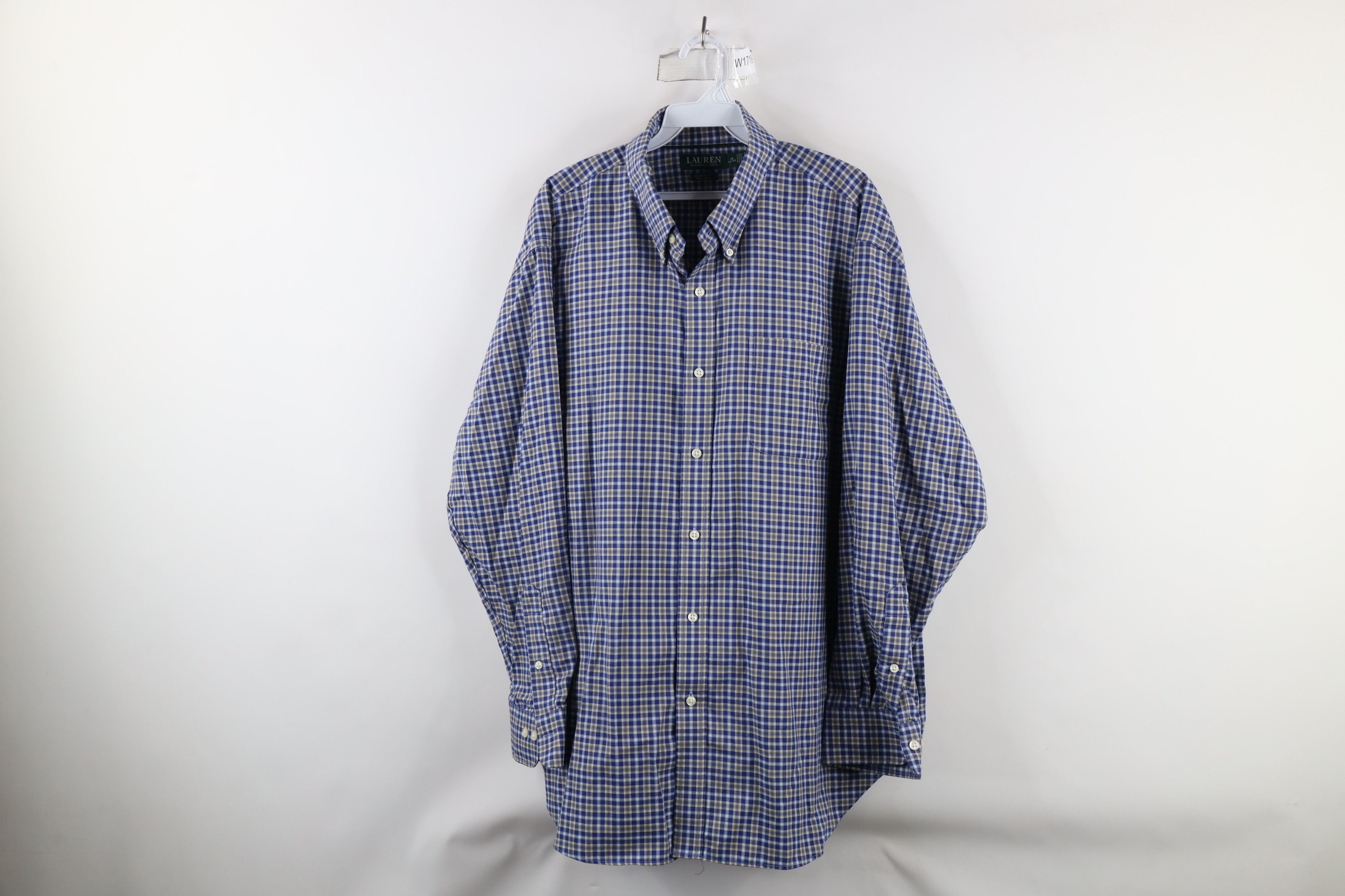 Ralph Lauren × Vintage Ralph Lauren Fit Non Iron Collard Button Down Shirt Plaid Size US L / EU 52-54 / 3 - 1 Thumbnail