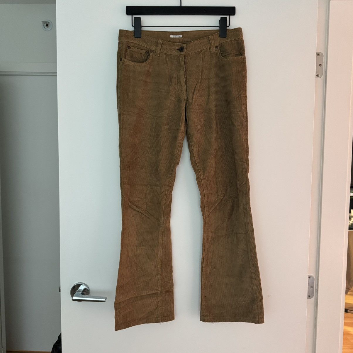 Miu Miu Miu Miu Low Rise Corduroy Flares Size 29" - 1 Thumbnail