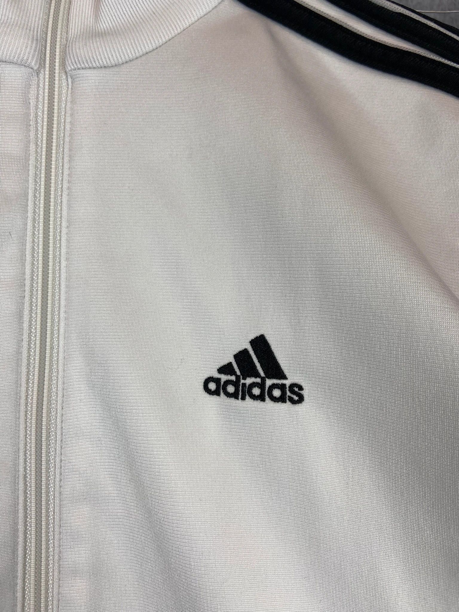 Adidas Adidas White Track Jacket Classic 3-Stripes Small Size S / US 4 / IT 40 - 3 Thumbnail