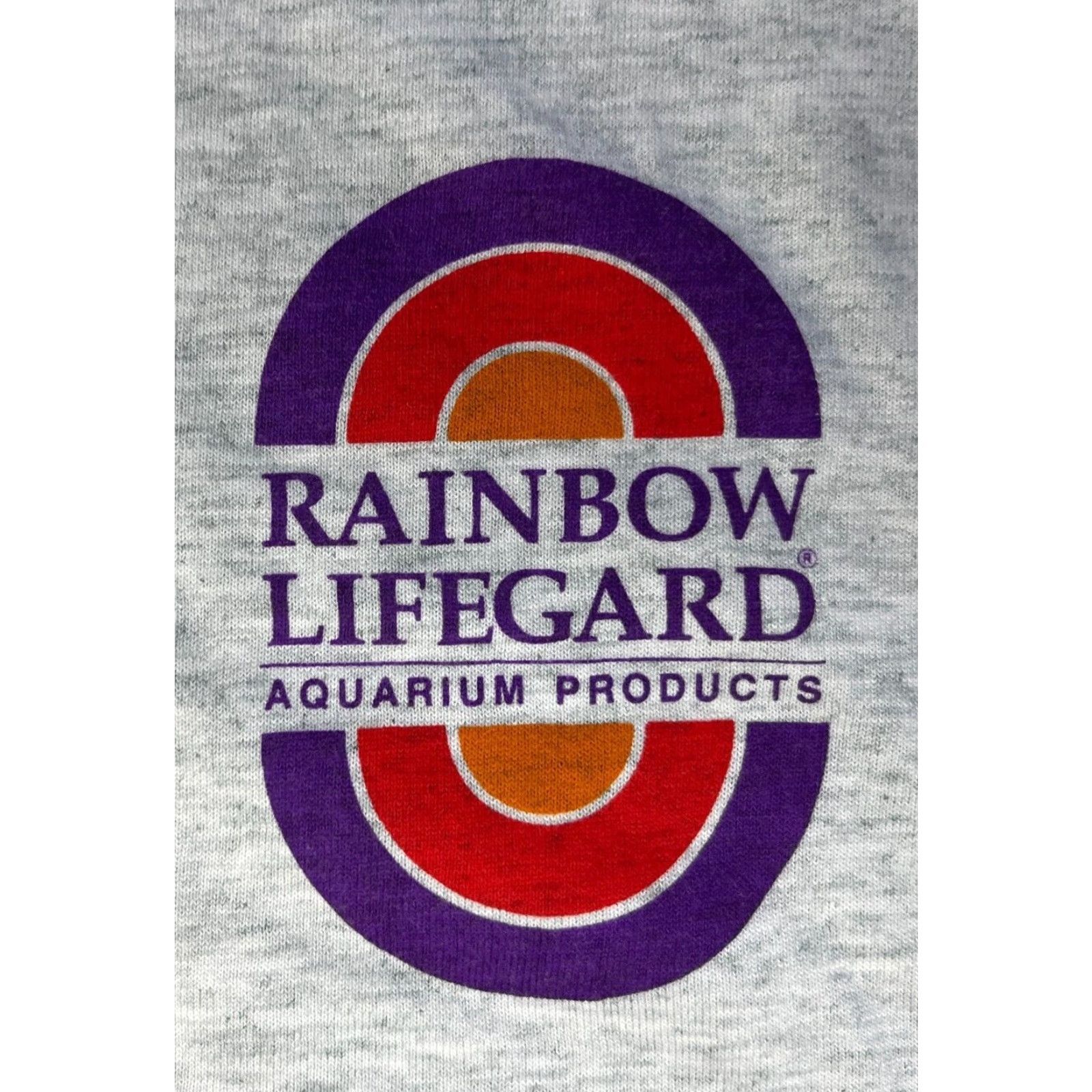 Fruit Of The Loom VINTAGE Fruit of the Loom T-Shirt Men XL Gray 90s Rainbow Lifeguard Aquarium Products 90s Mens T-Shirt Size US XL / EU 56 / 4 - 5 Thumbnail