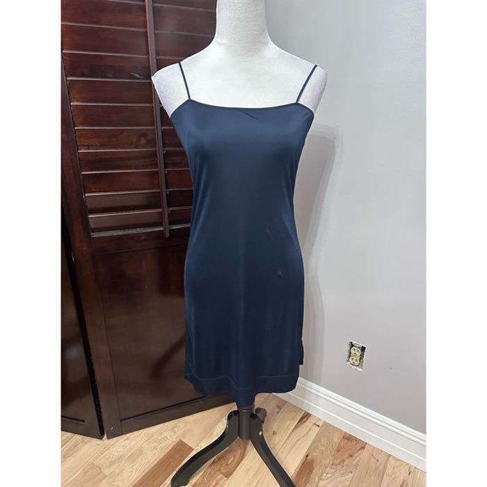 Akris Akris Punto Slip Dress 4 Blue Adjustable Strap Mini New