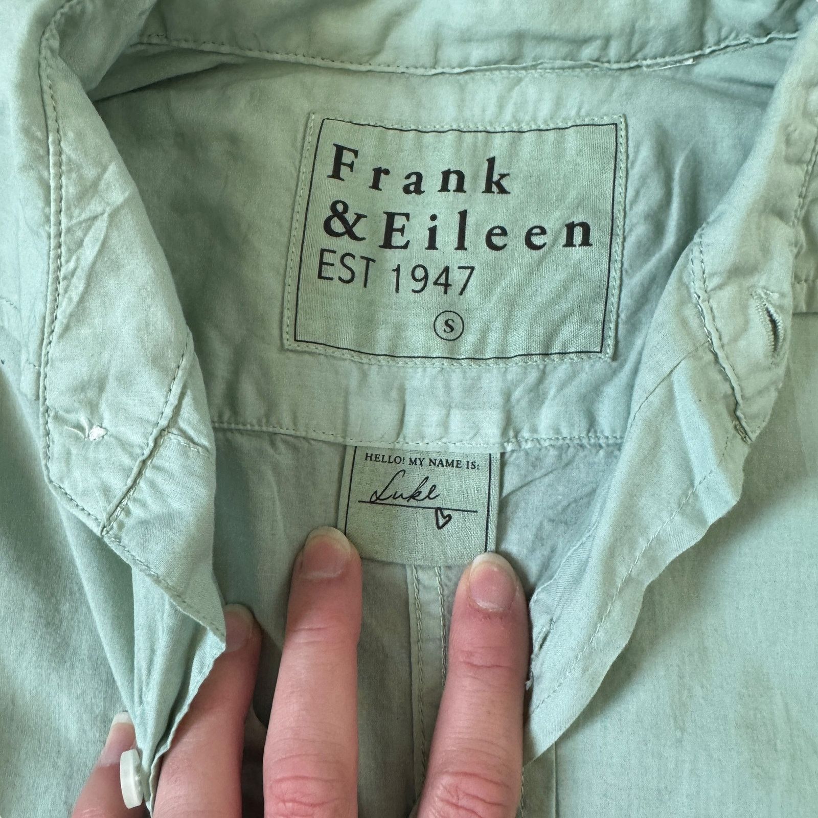 Frank & Eileen Frank & Eileen Luke Button Front Shirt Mint Green Unisex Size S / US 4 / IT 40 - 3 Thumbnail