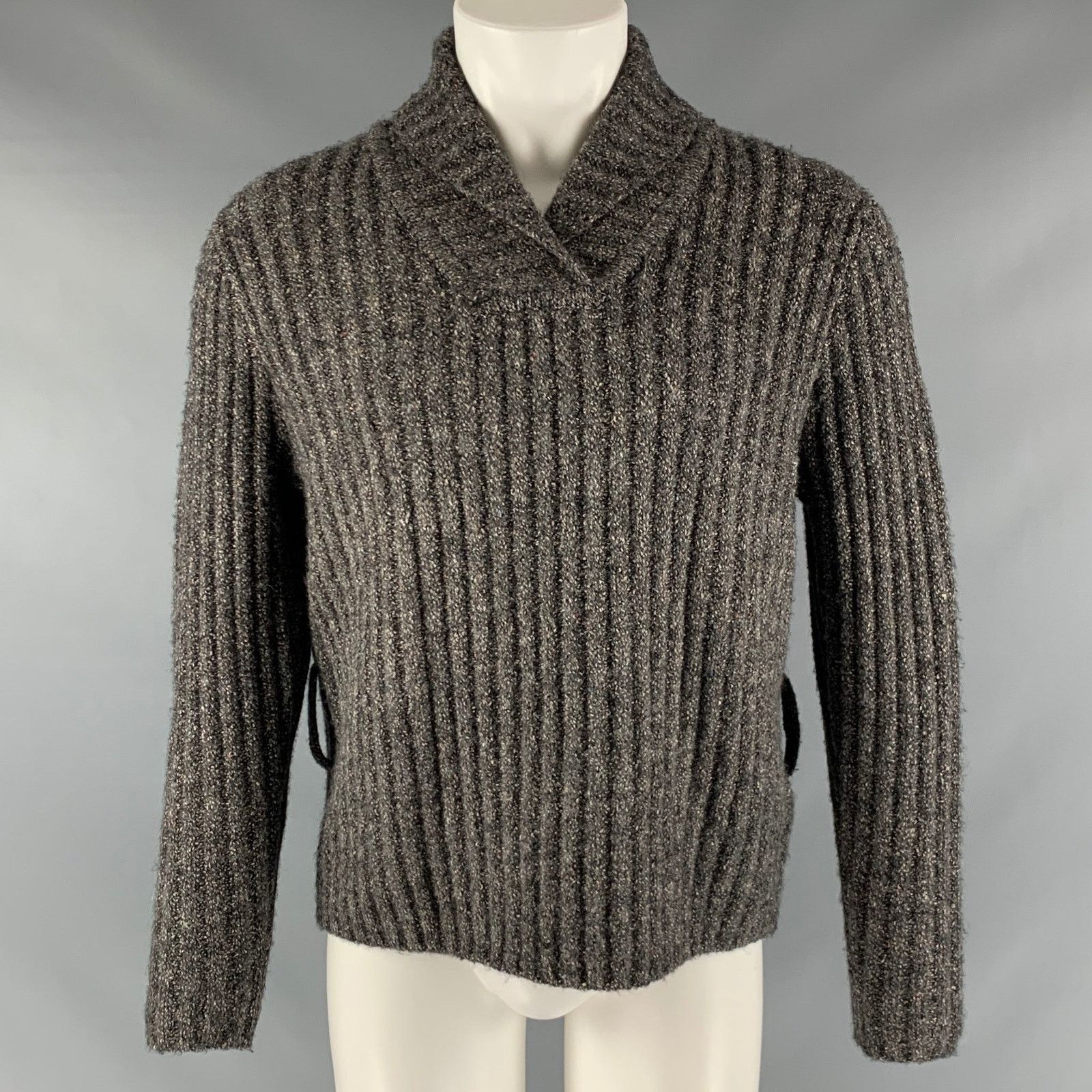 Craig Green CRAIG GREEN Size S Grey Wool Blend Shawl Sweater Size US S / EU 44-46 / 1 - 1 Thumbnail